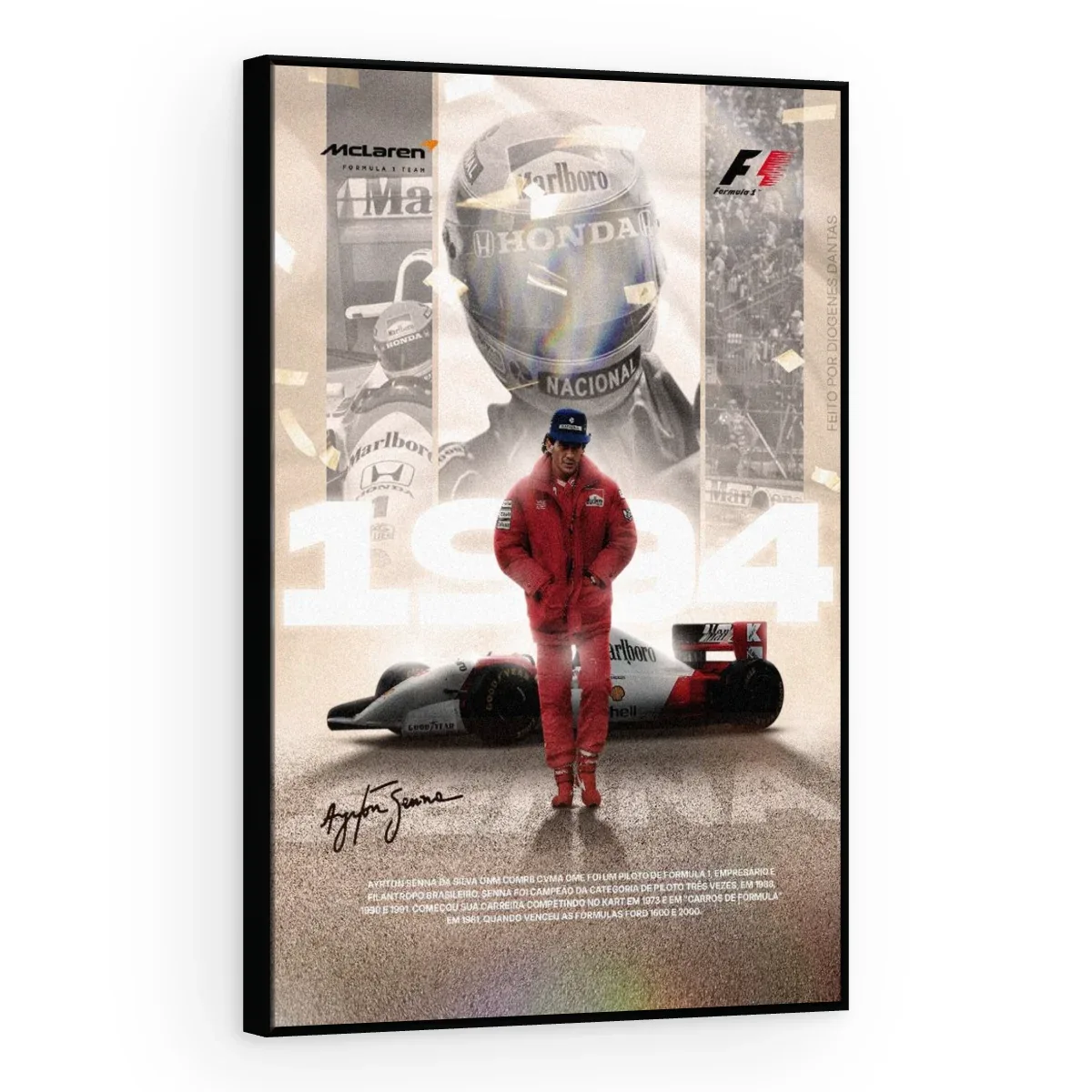 Quadro Decorativo Canvas Senna Lendário - FM0006
