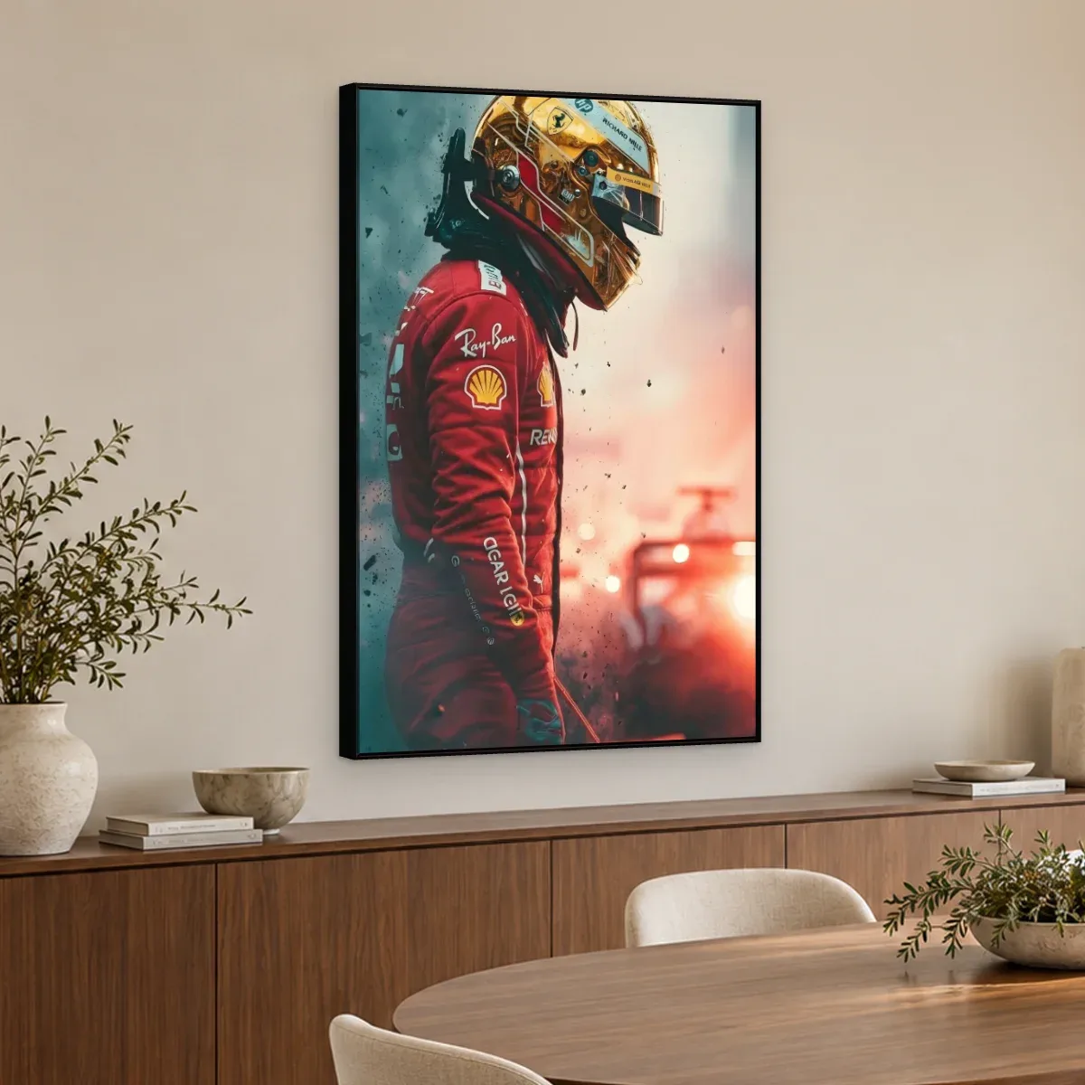 Quadro Decorativo Canvas Piloto Ferrari - FM0010
