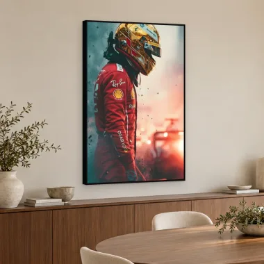 Quadro Decorativo Canvas Piloto Ferrari - FM0010