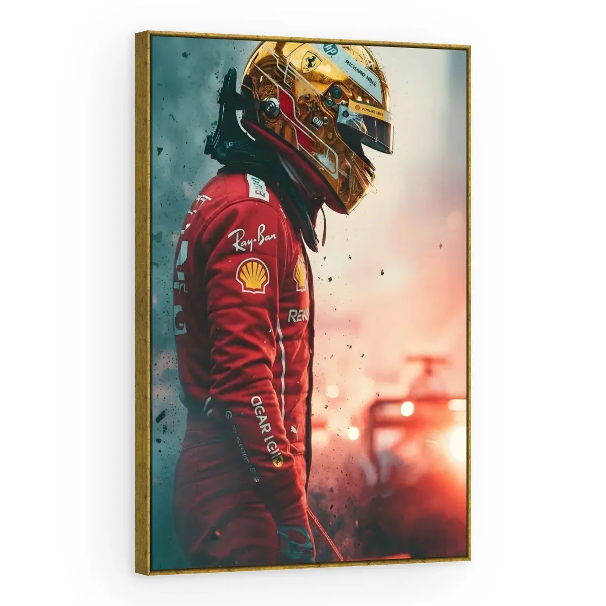 Quadro Decorativo Canvas Piloto Ferrari - FM0010