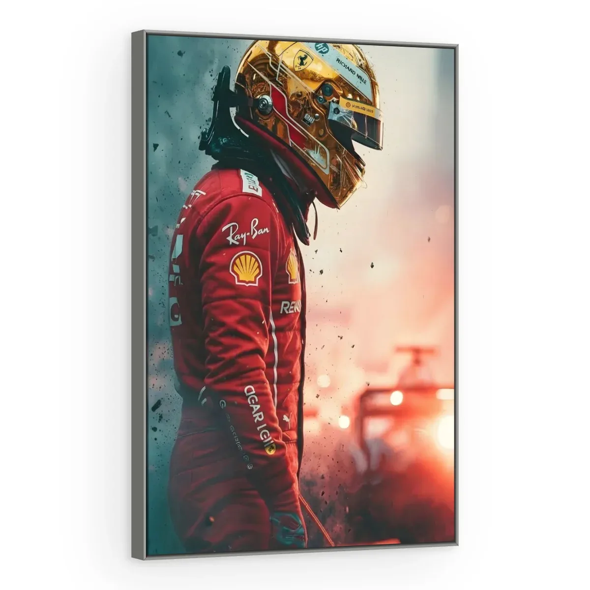Quadro Decorativo Canvas Piloto Ferrari - FM0010