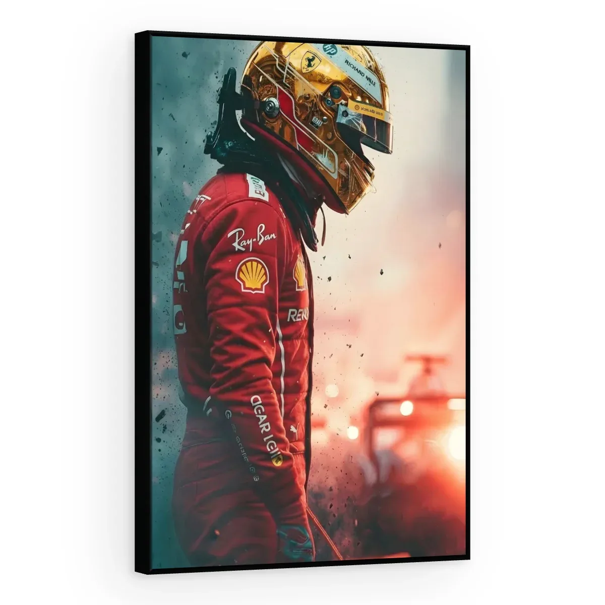 Quadro Decorativo Canvas Piloto Ferrari - FM0010