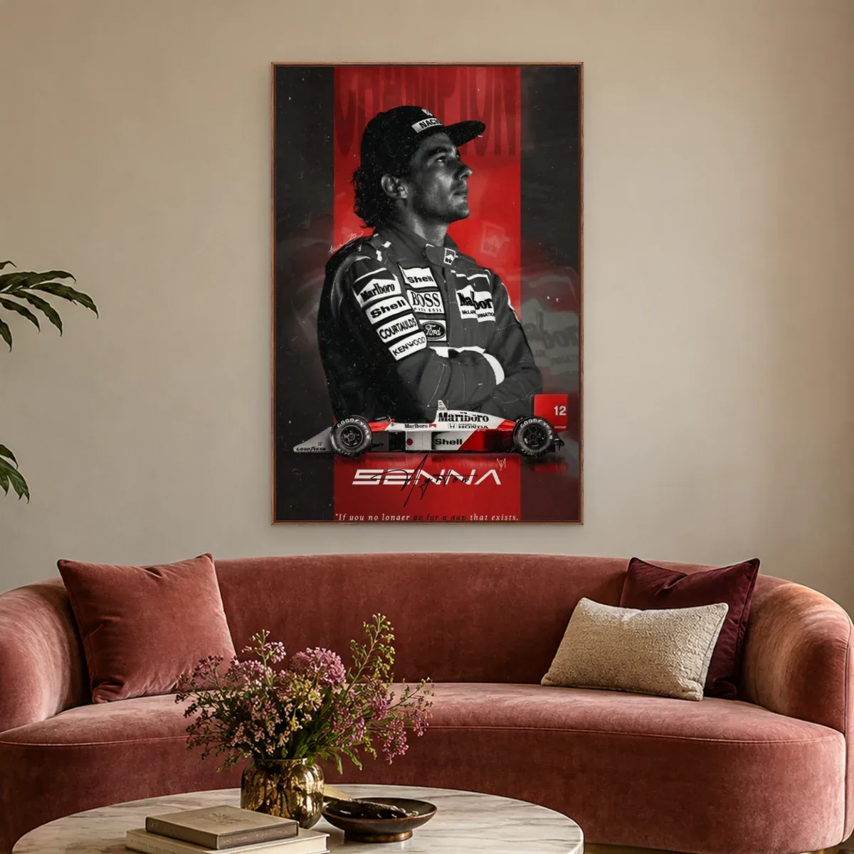 Quadro Decorativo Canvas Senna Vermelho - FM0013