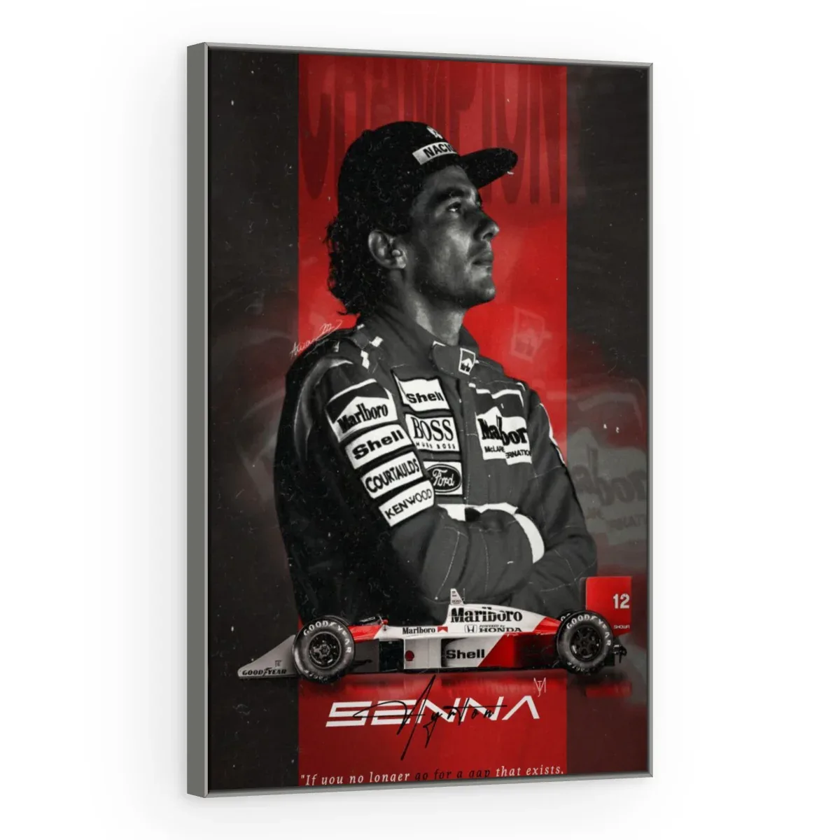 Quadro Decorativo Canvas Senna Vermelho - FM0013