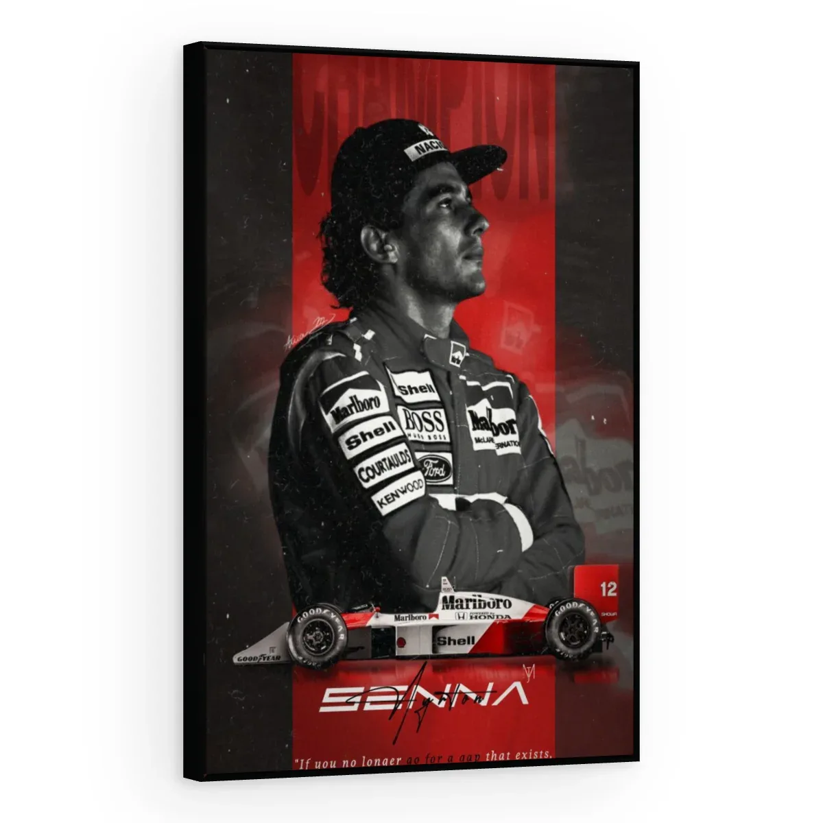 Quadro Decorativo Canvas Senna Vermelho - FM0013