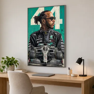 Quadro Decorativo Canvas Hamilton Heptacampeão - FM0015