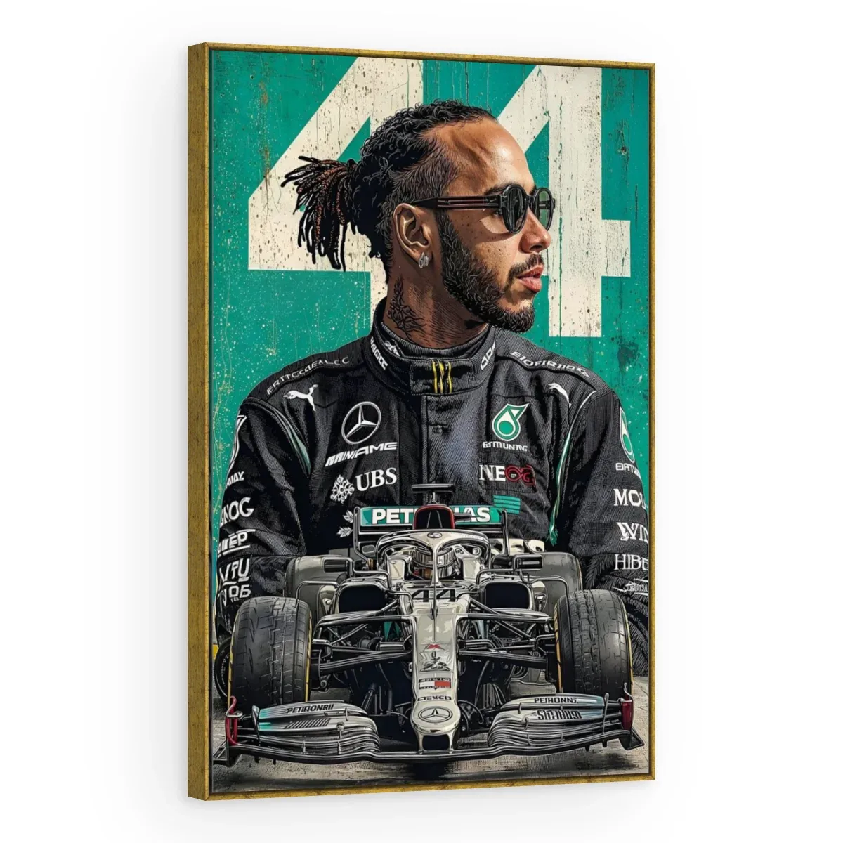 Quadro Decorativo Canvas Hamilton Heptacampeão - FM0015