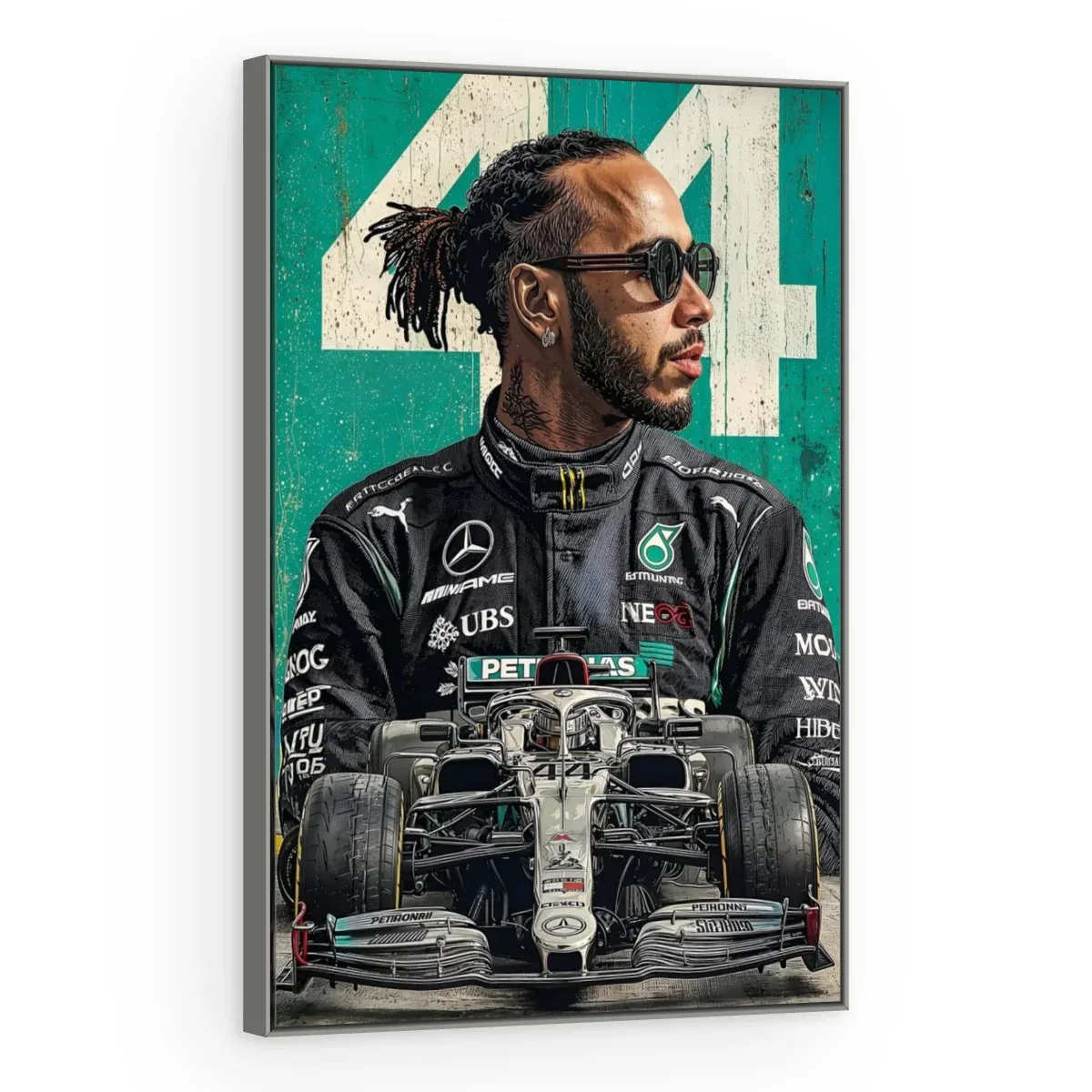 Quadro Decorativo Canvas Hamilton Heptacampeão - FM0015