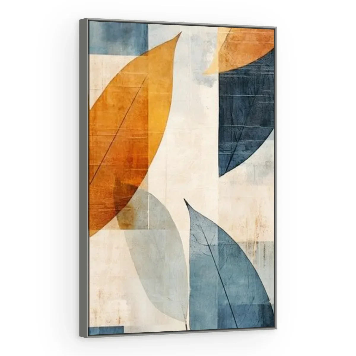 Quadro Decorativo Canvas Folhas Geométricas - FO0002