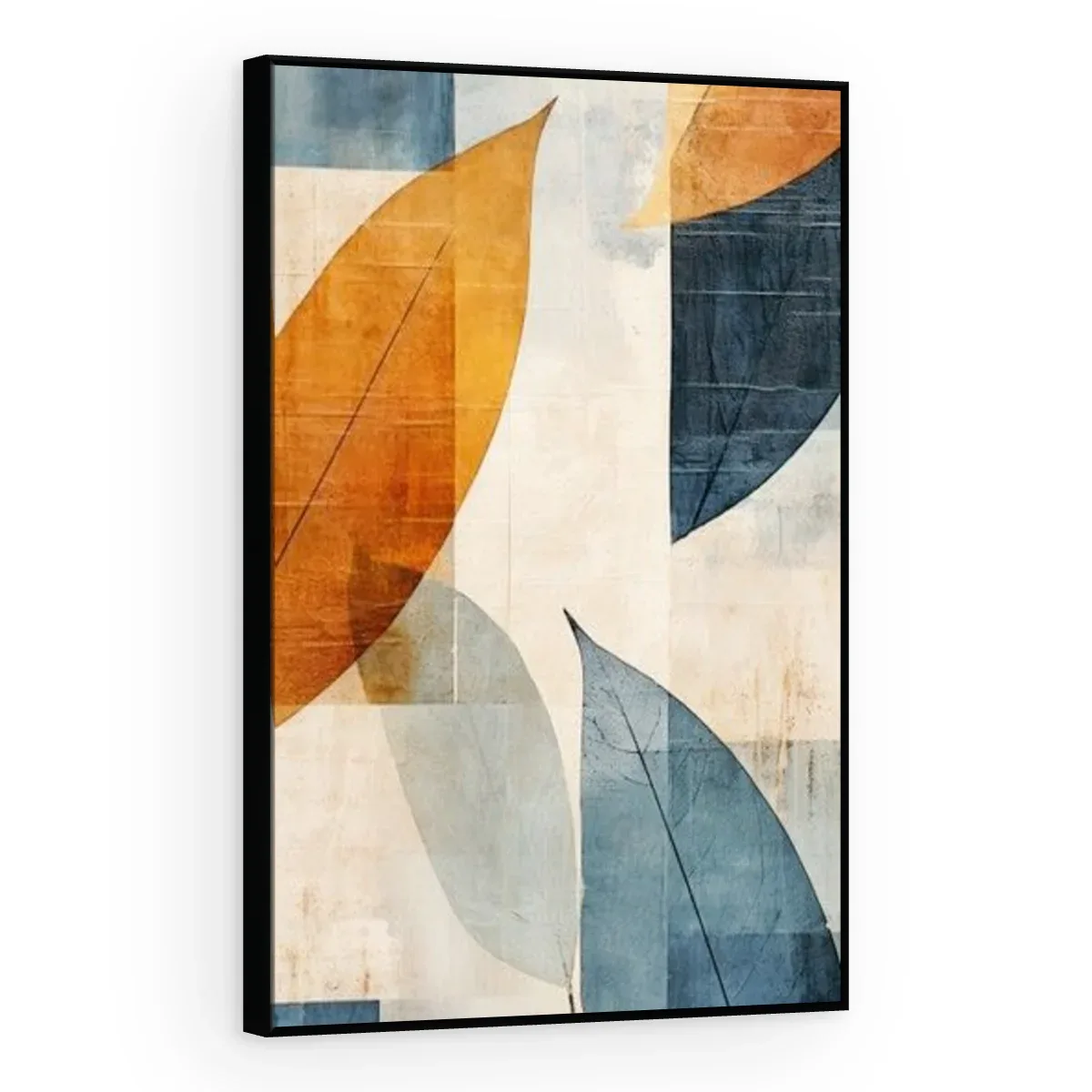 Quadro Decorativo Canvas Folhas Geométricas - FO0002
