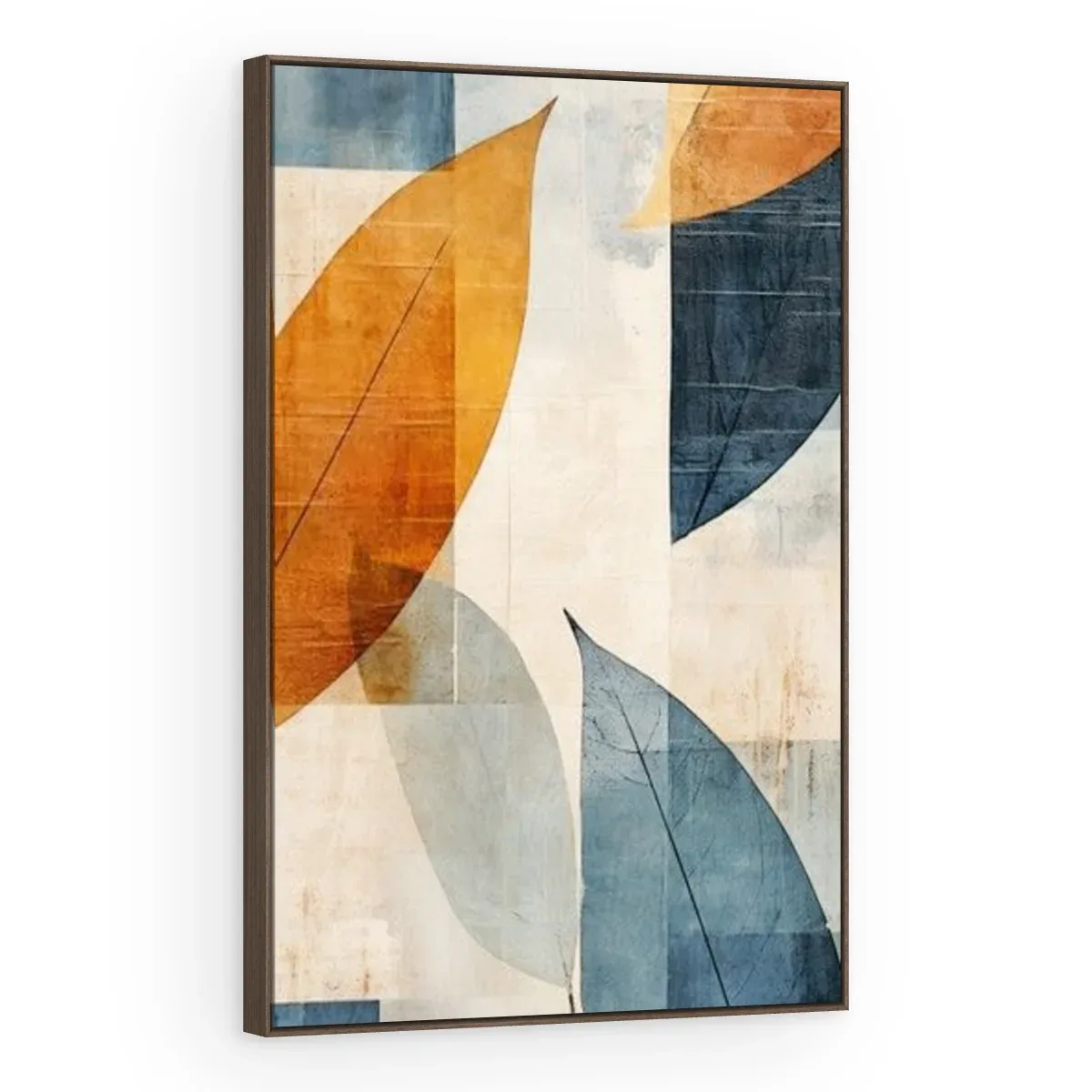 Quadro Decorativo Canvas Folhas Geométricas - FO0002