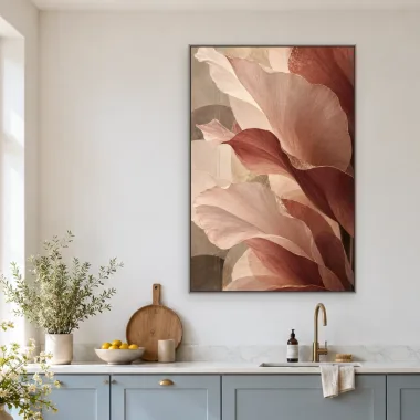 Quadro Decorativo Canvas Folhas Malva - FO0003
