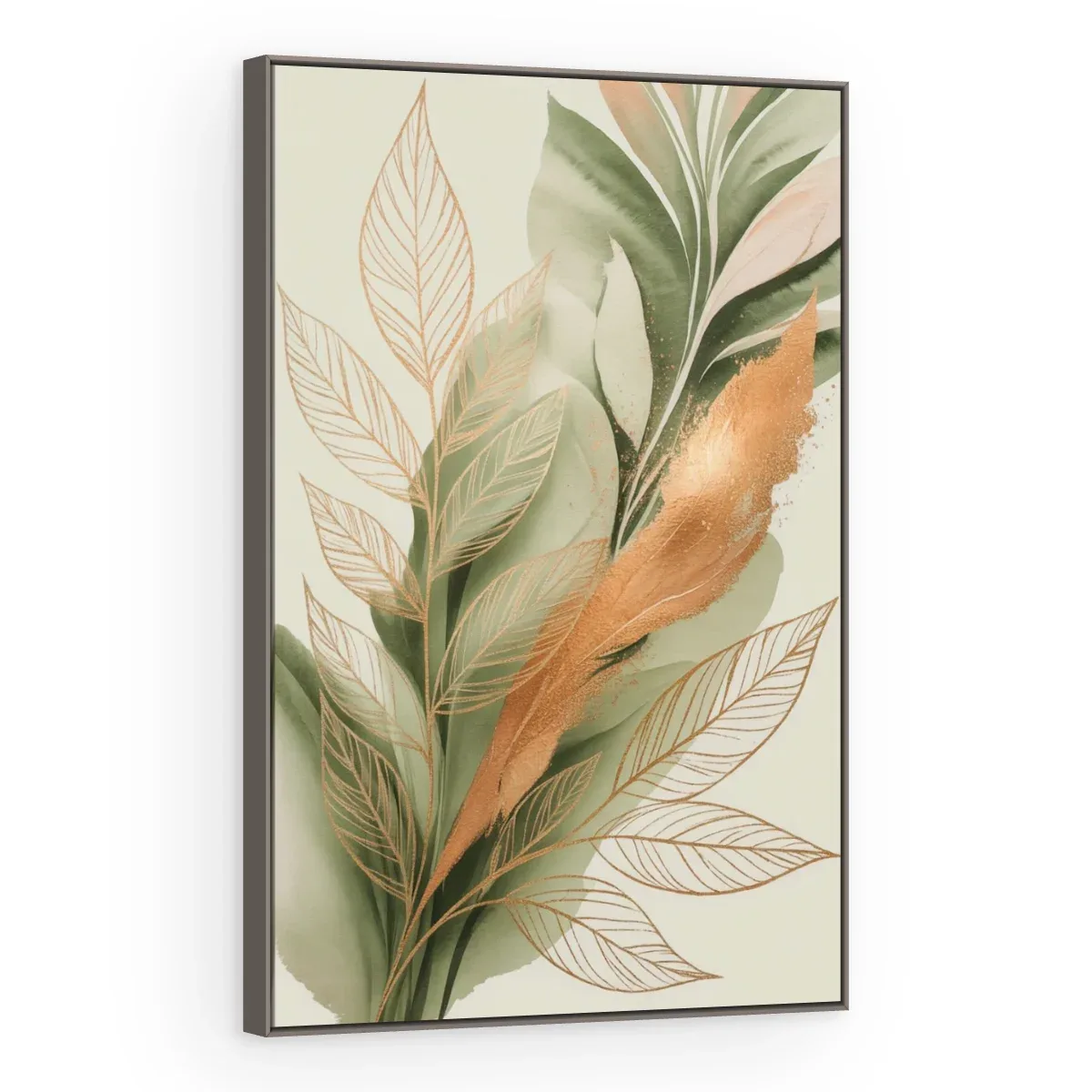 Quadro Decorativo Canvas Folhagem Sálvia - FO0005