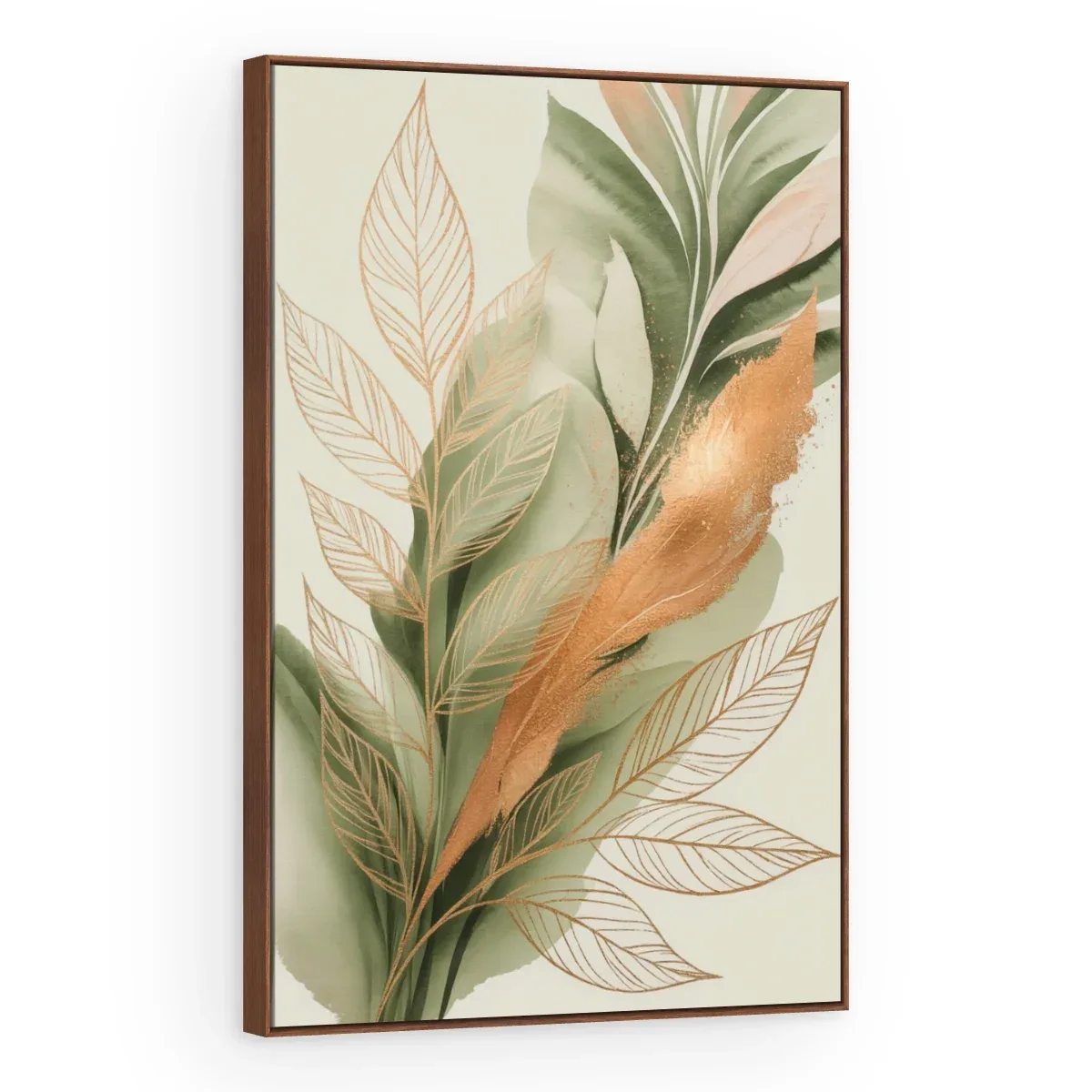 Quadro Decorativo Canvas Folhagem Sálvia - FO0005