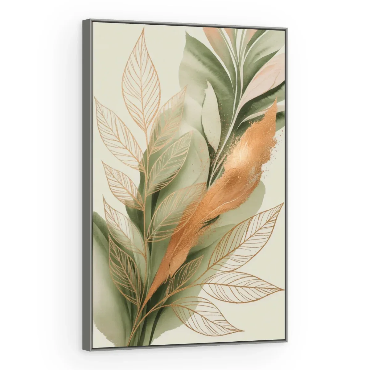 Quadro Decorativo Canvas Folhagem Sálvia - FO0005