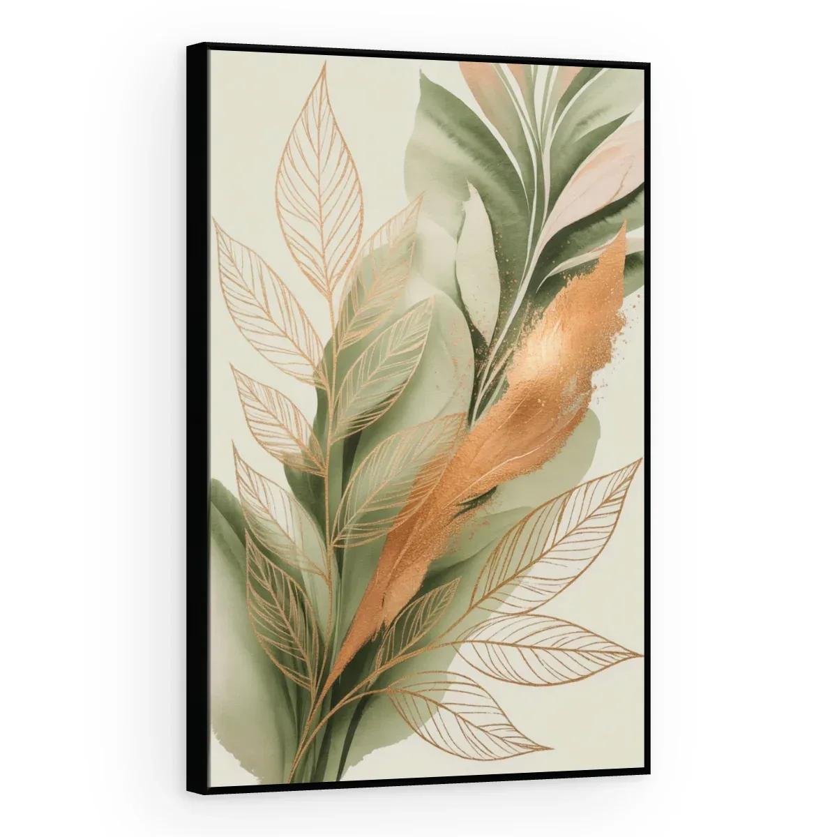 Quadro Decorativo Canvas Folhagem Sálvia - FO0005