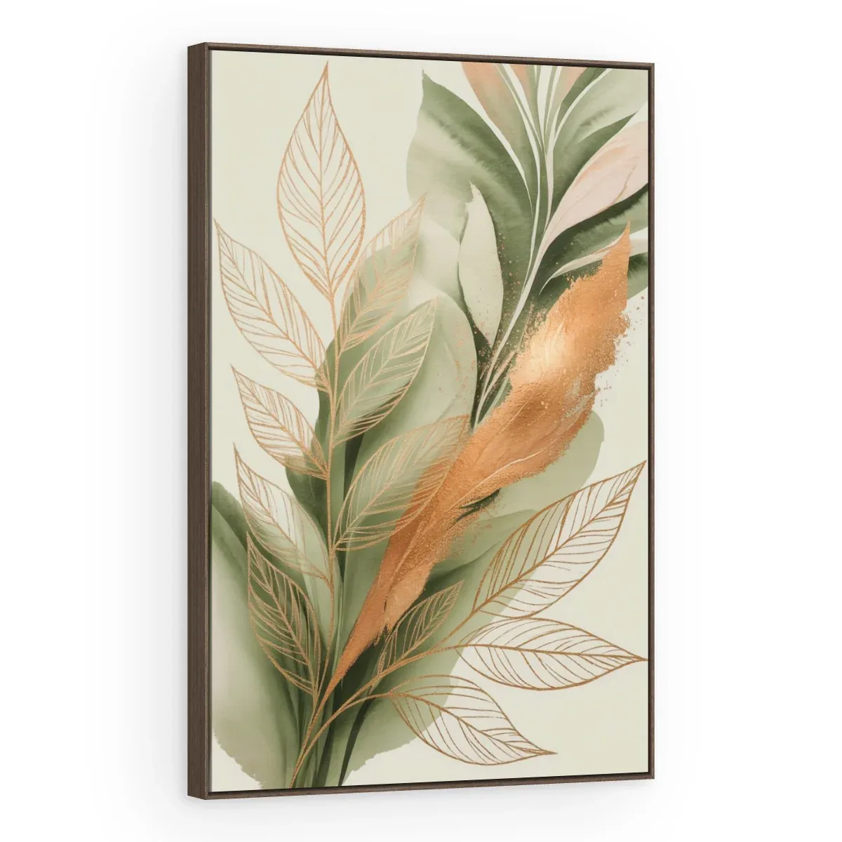 Quadro Decorativo Canvas Folhagem Sálvia - FO0005