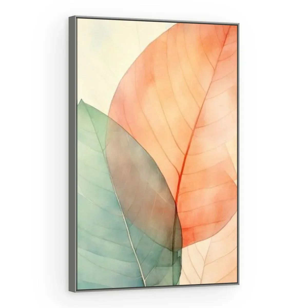 Quadro Decorativo Canvas Folhas Coral - FO0006