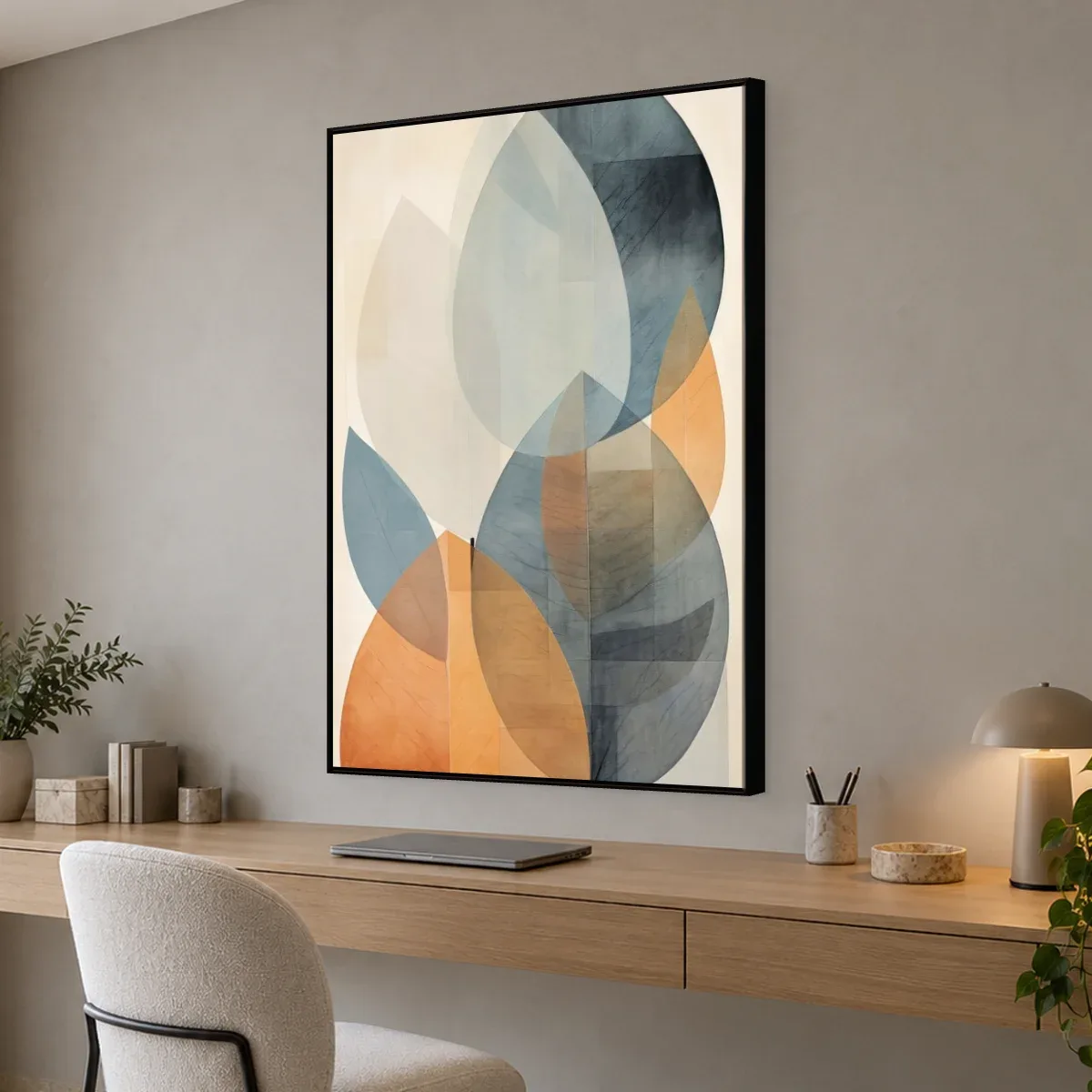 Quadro Decorativo Canvas Folhas Abstratas - FO0008