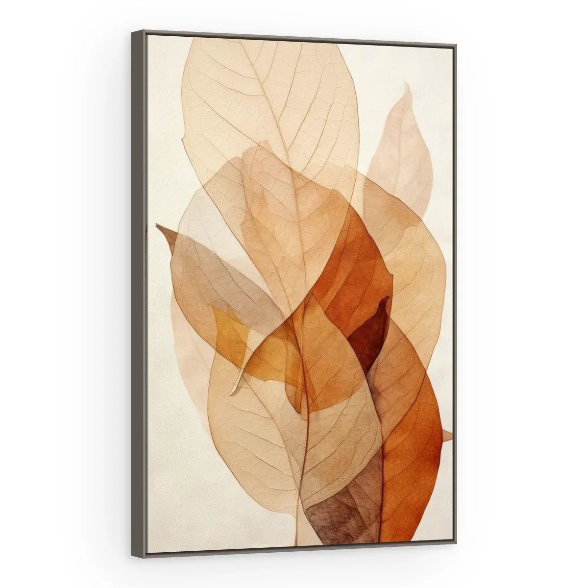 Quadro Decorativo Canvas Folhas Translúcidas - FO0009