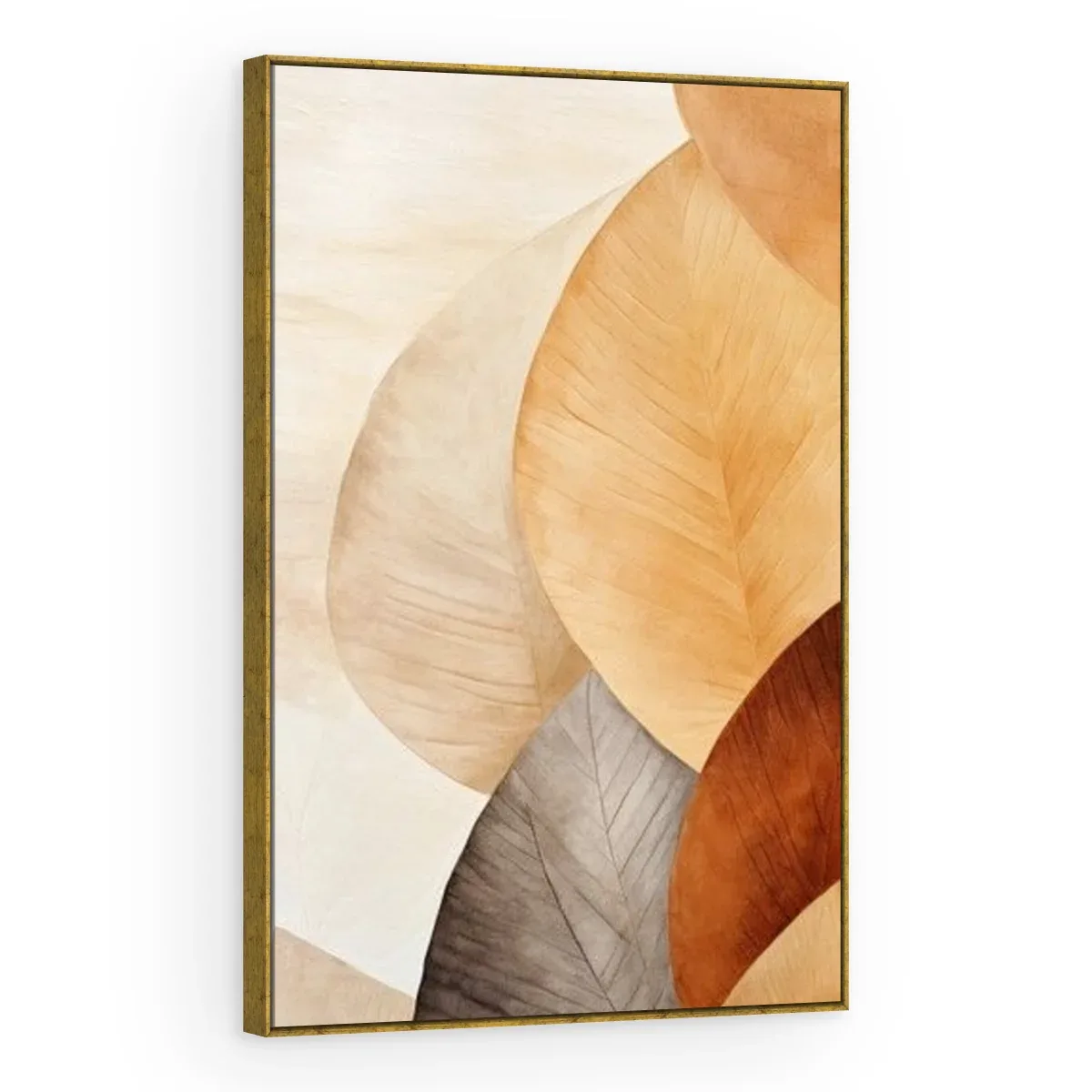 Quadro Decorativo Canvas Folhas Terrosas - FO0014