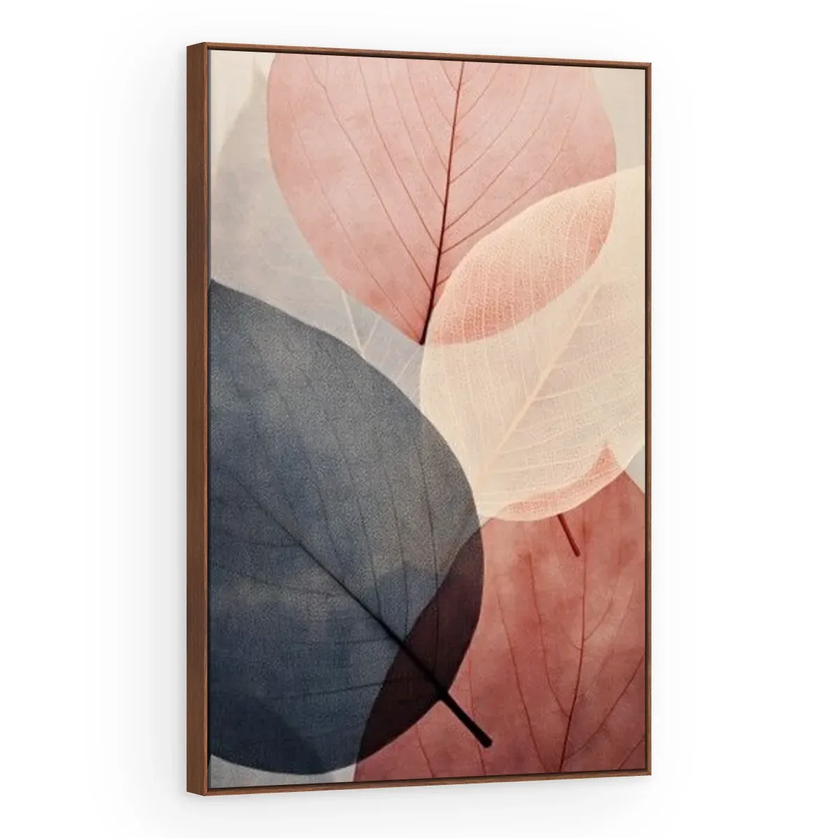 Quadro Decorativo Canvas Folhas Rosé - FO0015