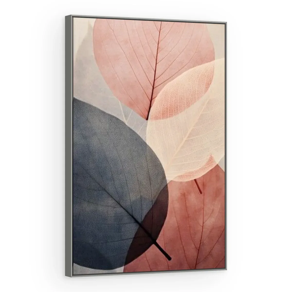Quadro Decorativo Canvas Folhas Rosé - FO0015
