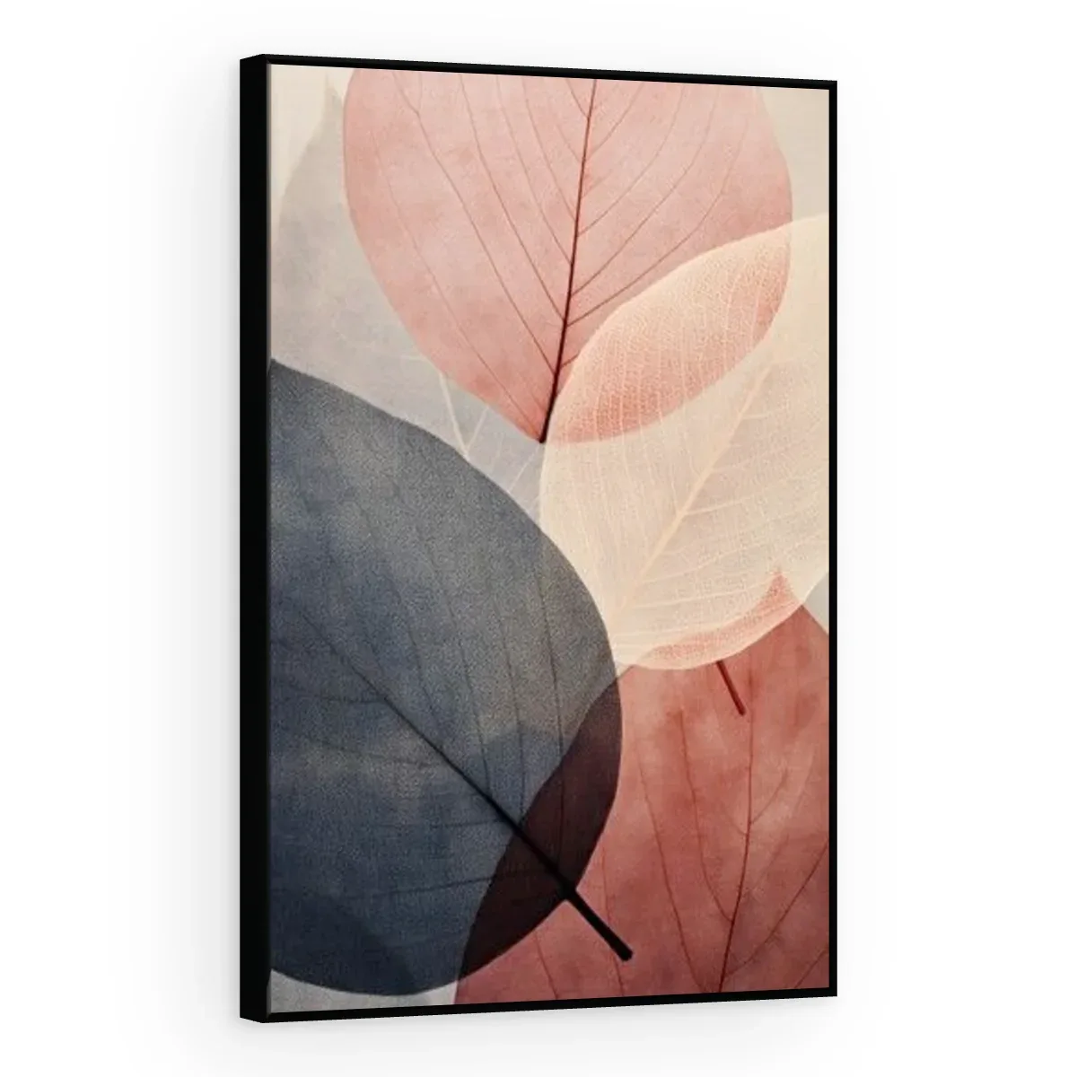 Quadro Decorativo Canvas Folhas Rosé - FO0015