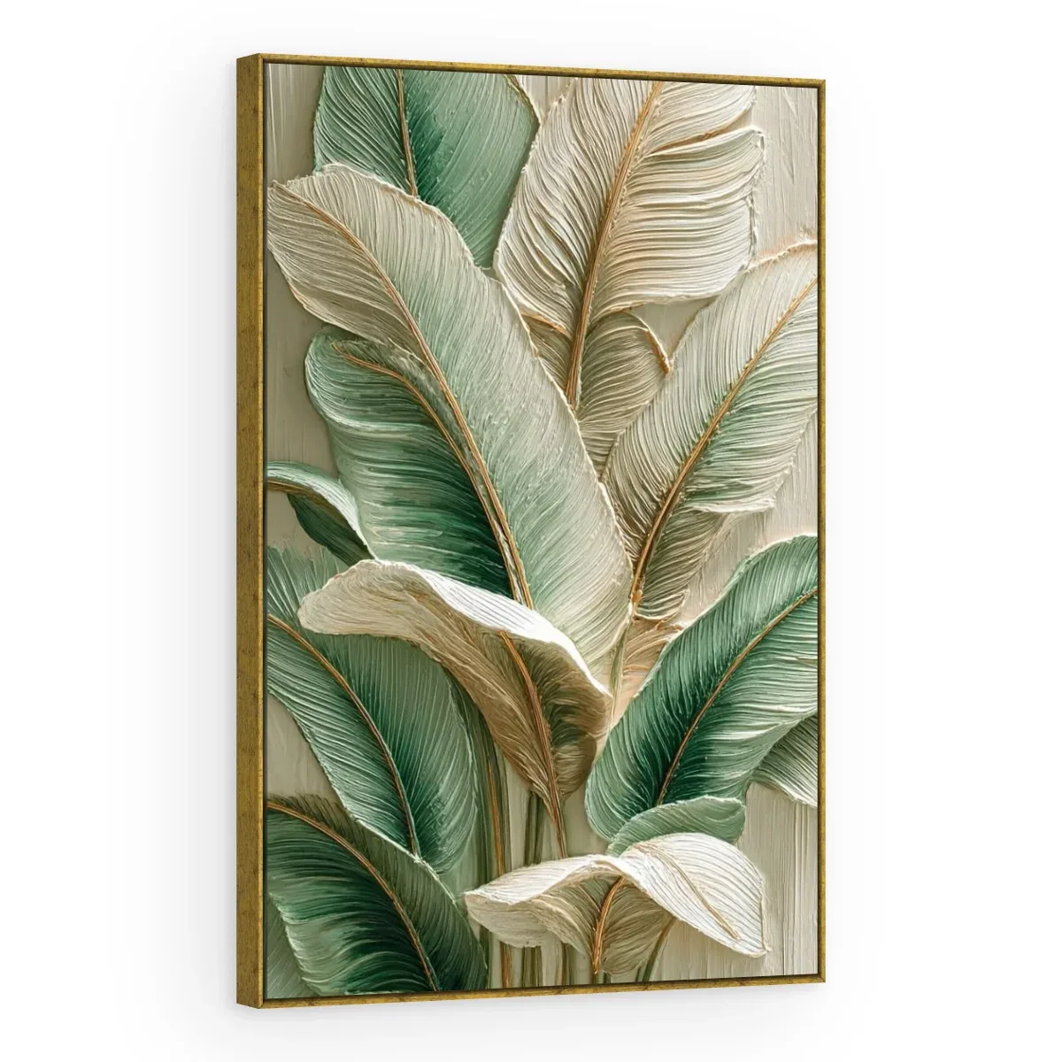 Quadro Decorativo Canvas Folhagem Relevo - FO0016