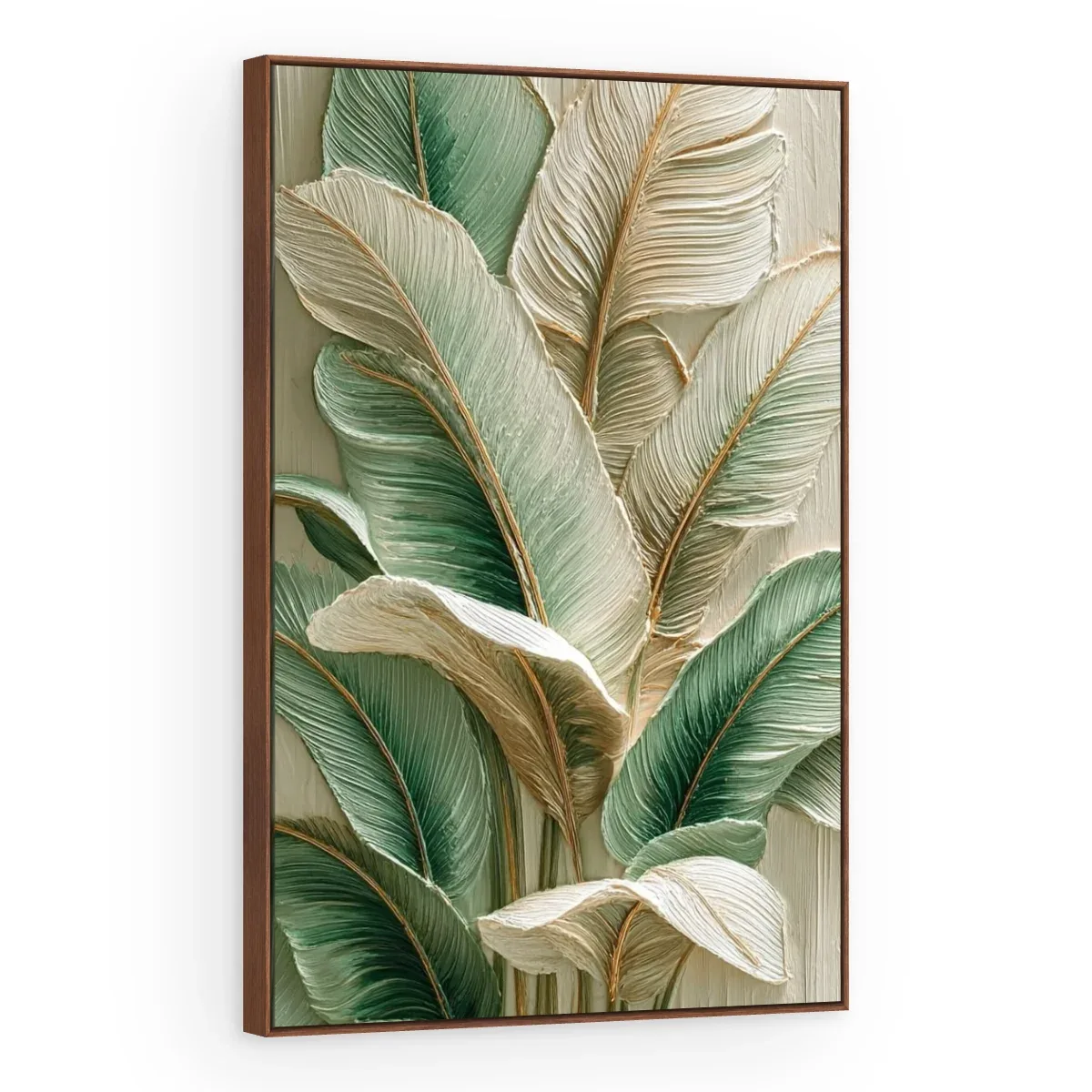 Quadro Decorativo Canvas Folhagem Relevo - FO0016