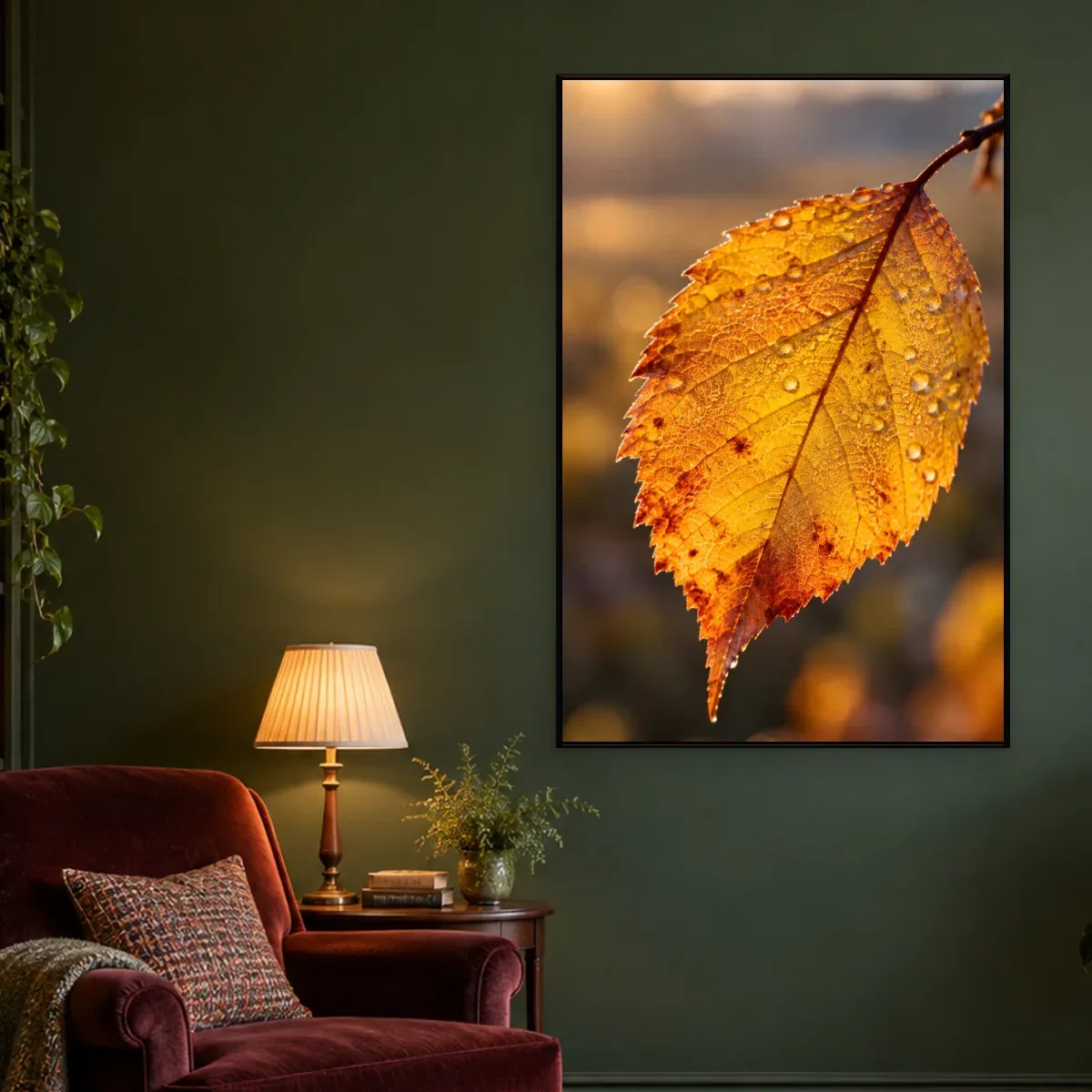 Quadro Decorativo Canvas Folha Outonal - FO0018