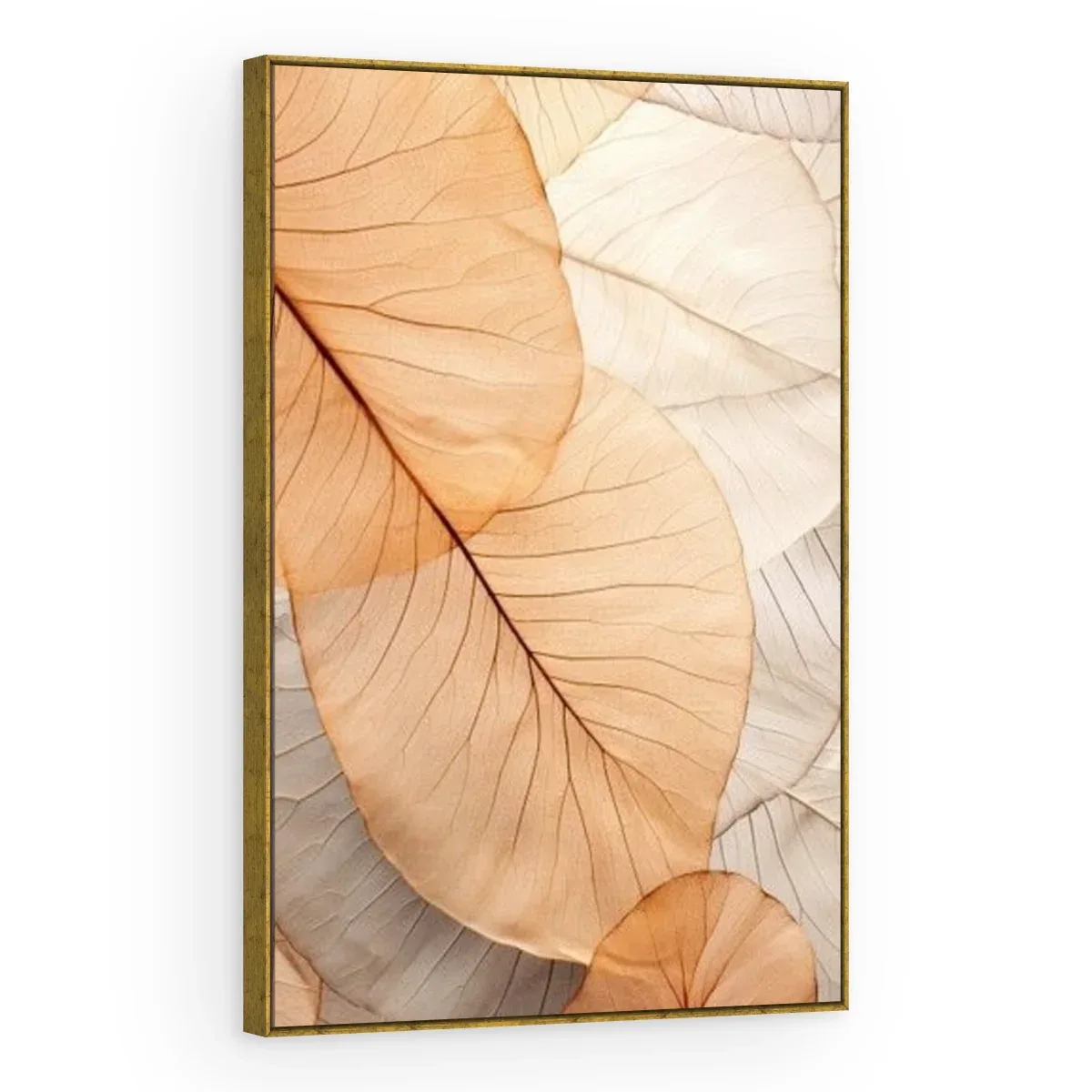 Quadro Decorativo Canvas Folhas Pêssego - FO0020
