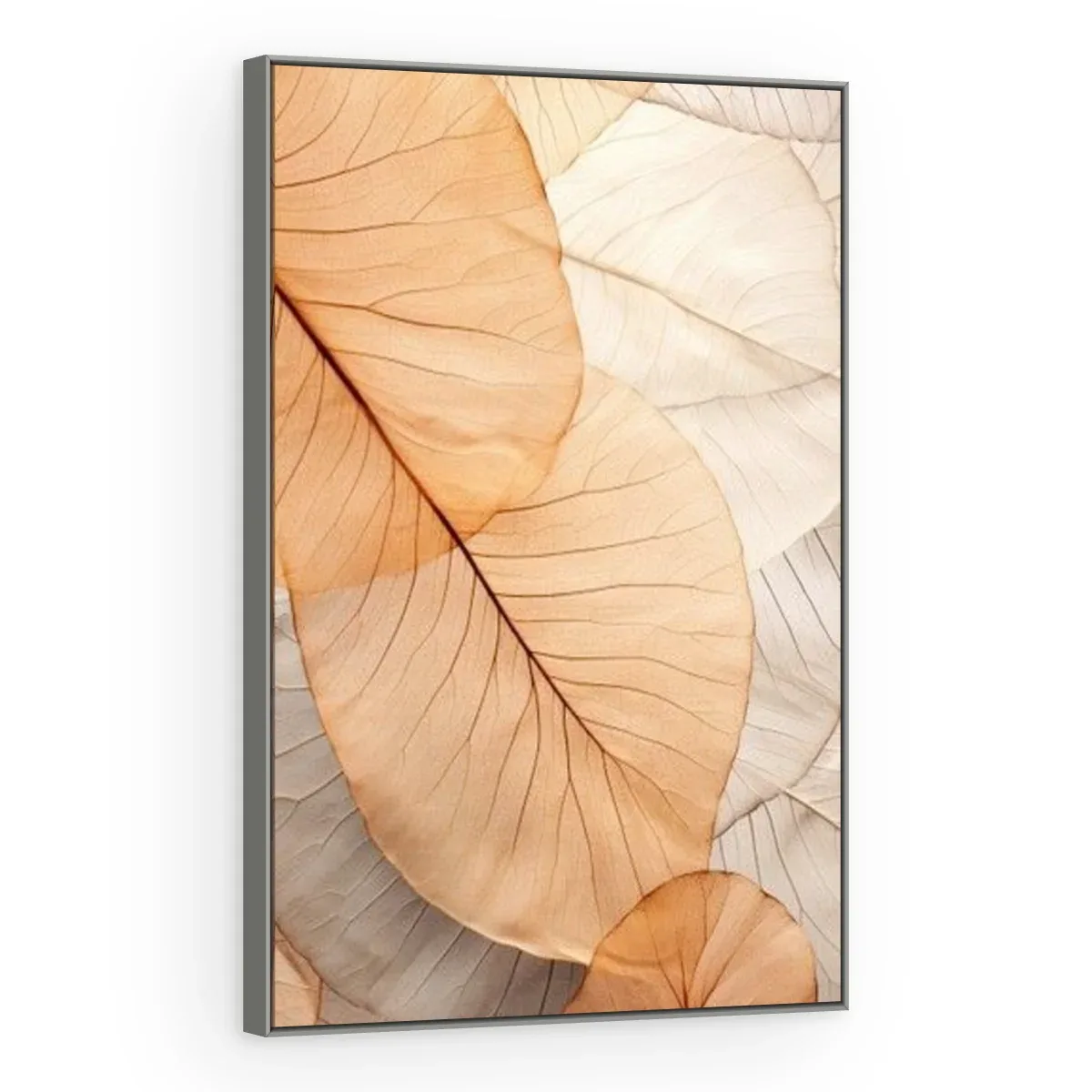 Quadro Decorativo Canvas Folhas Pêssego - FO0020