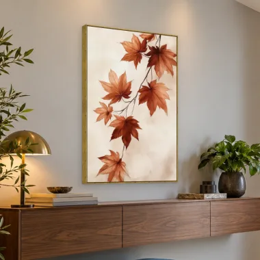 Quadro Decorativo Canvas Bordo Terracota - FO0021