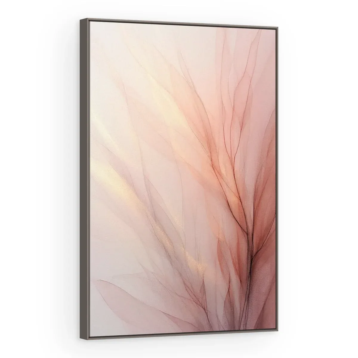 Quadro Decorativo Canvas Ramos Rosados - FO0022