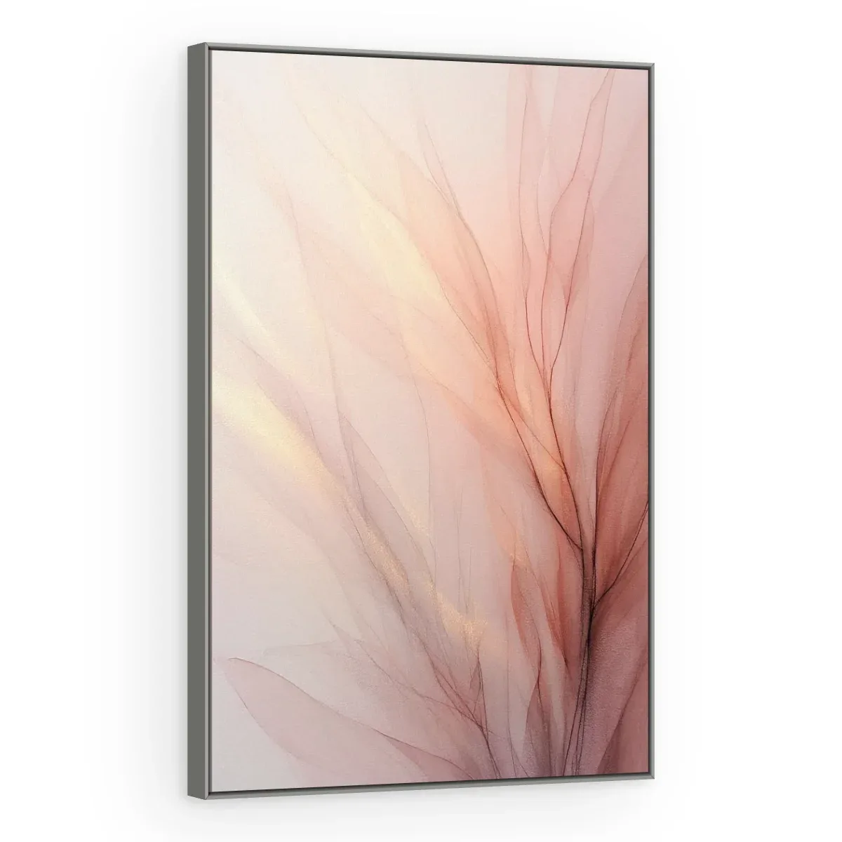 Quadro Decorativo Canvas Ramos Rosados - FO0022