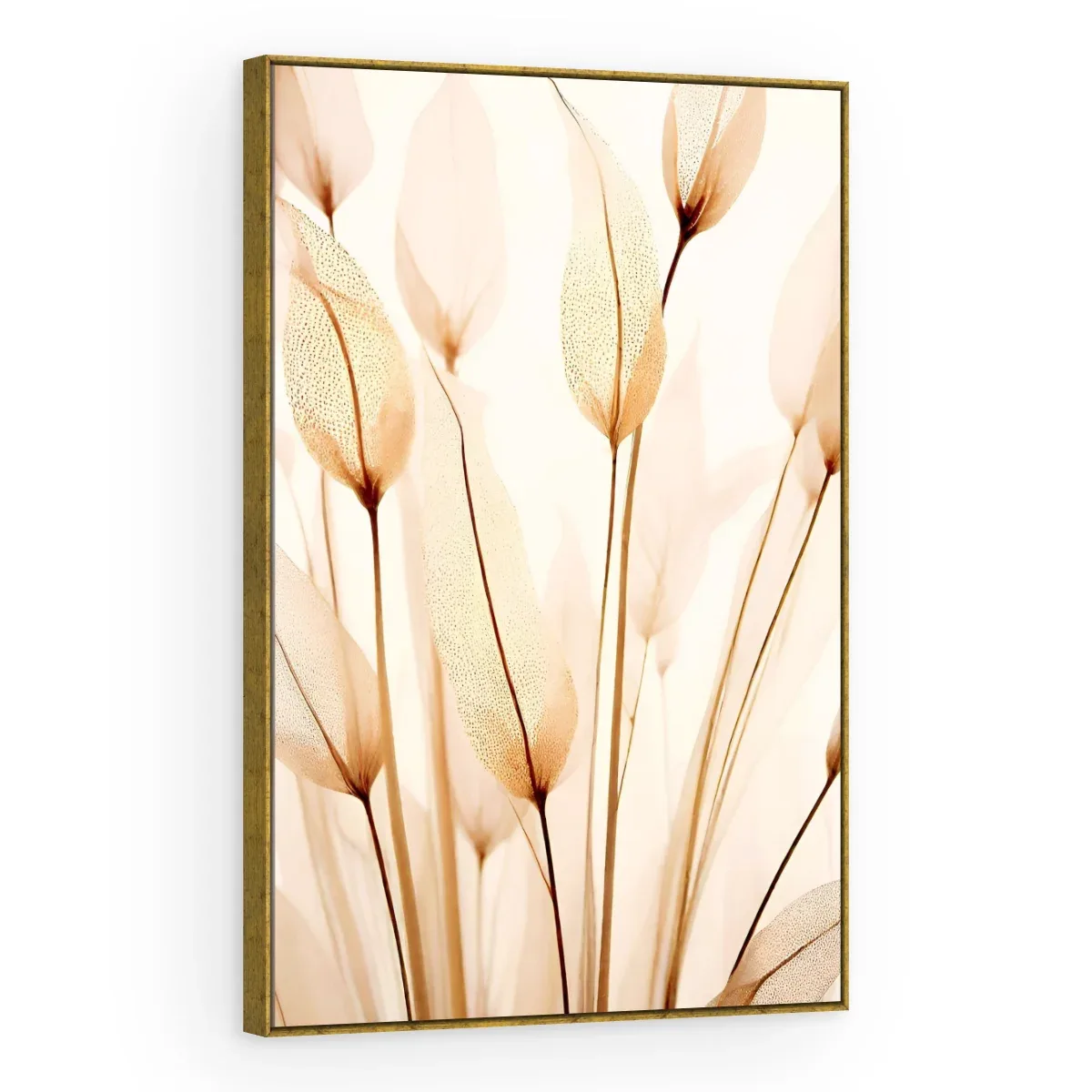 Quadro Decorativo Canvas Folhagem Nude - FO0023