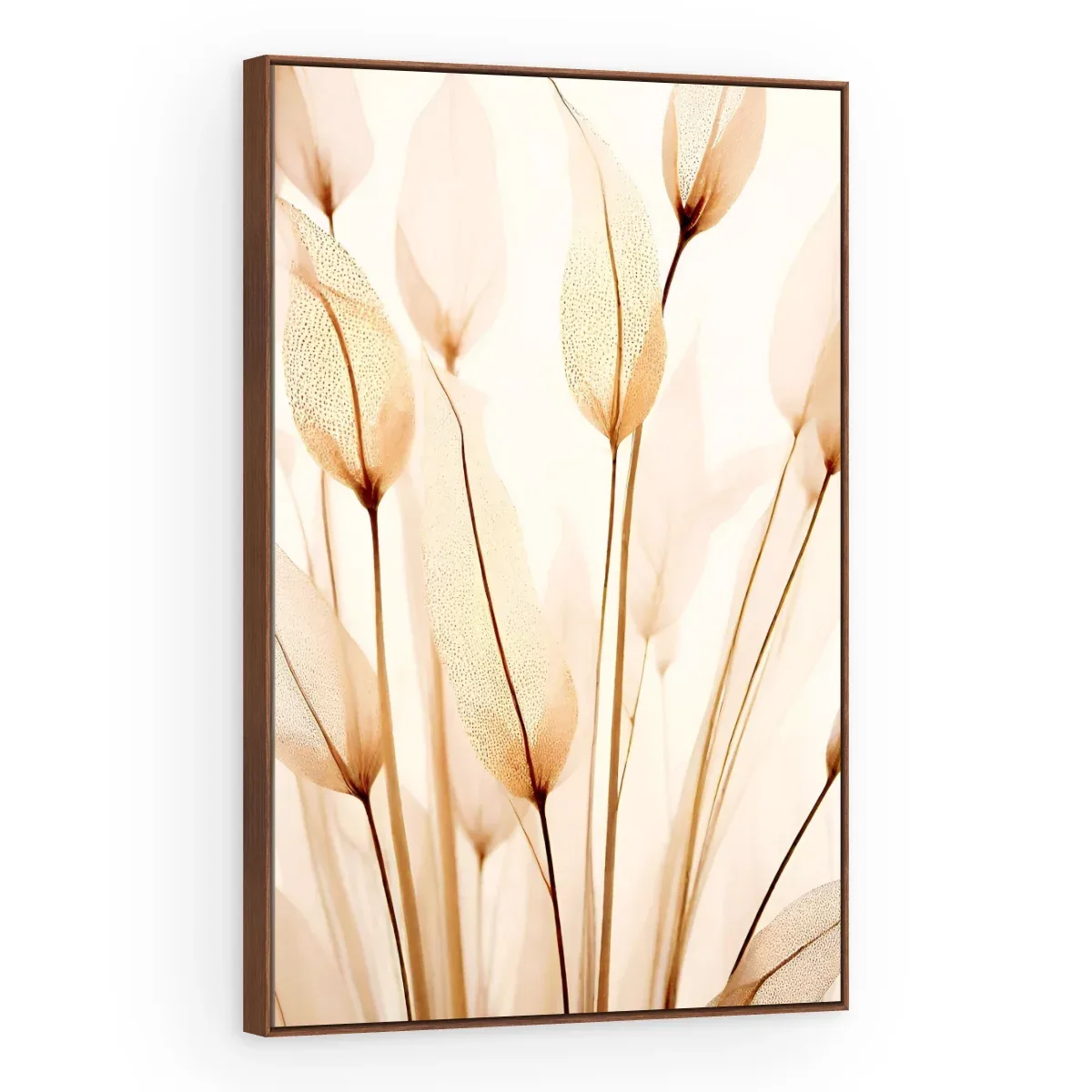 Quadro Decorativo Canvas Folhagem Nude - FO0023