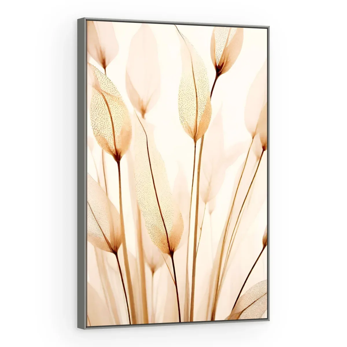 Quadro Decorativo Canvas Folhagem Nude - FO0023