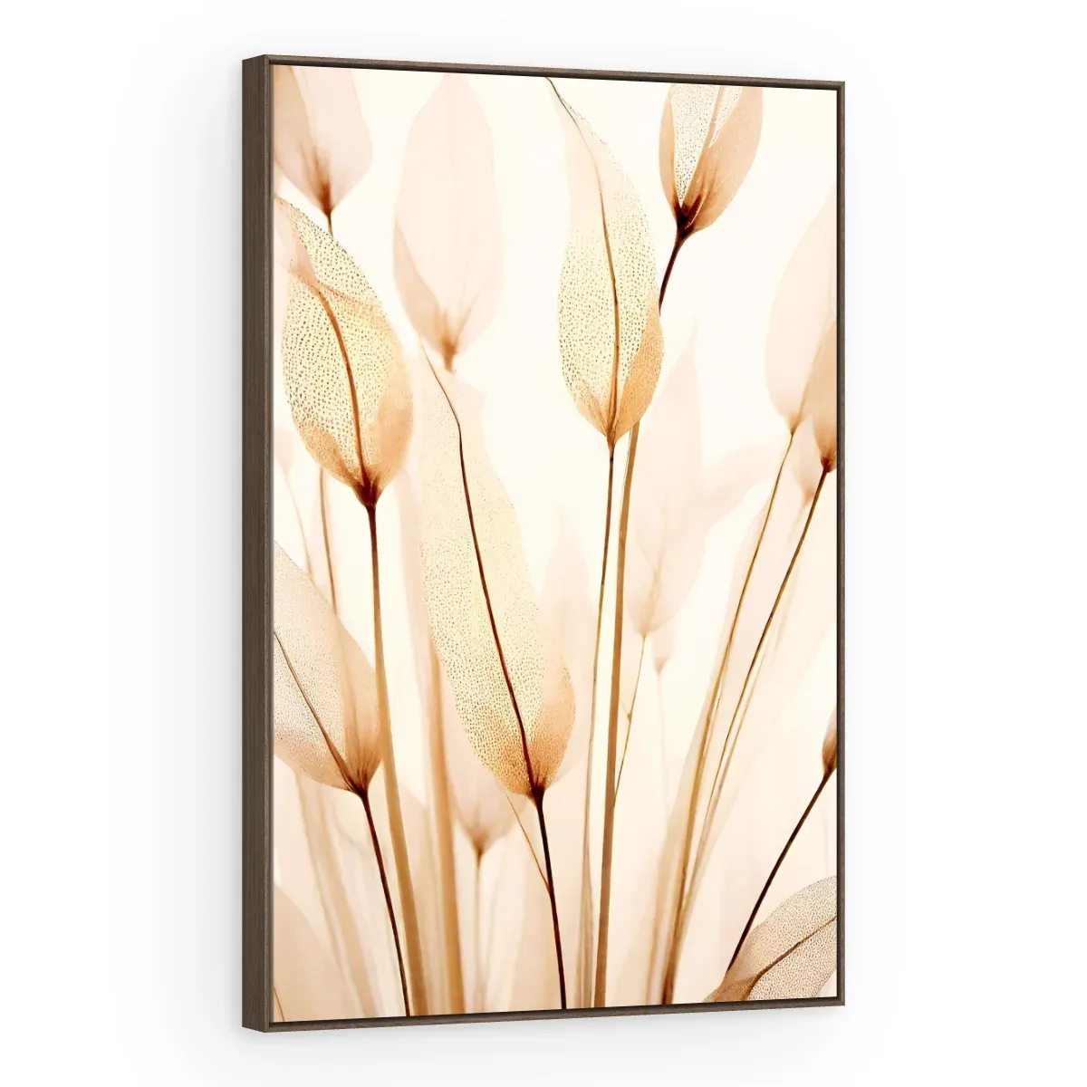 Quadro Decorativo Canvas Folhagem Nude - FO0023
