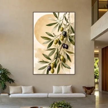 Quadro Decorativo Canvas Oliveira Dourada - FO0024