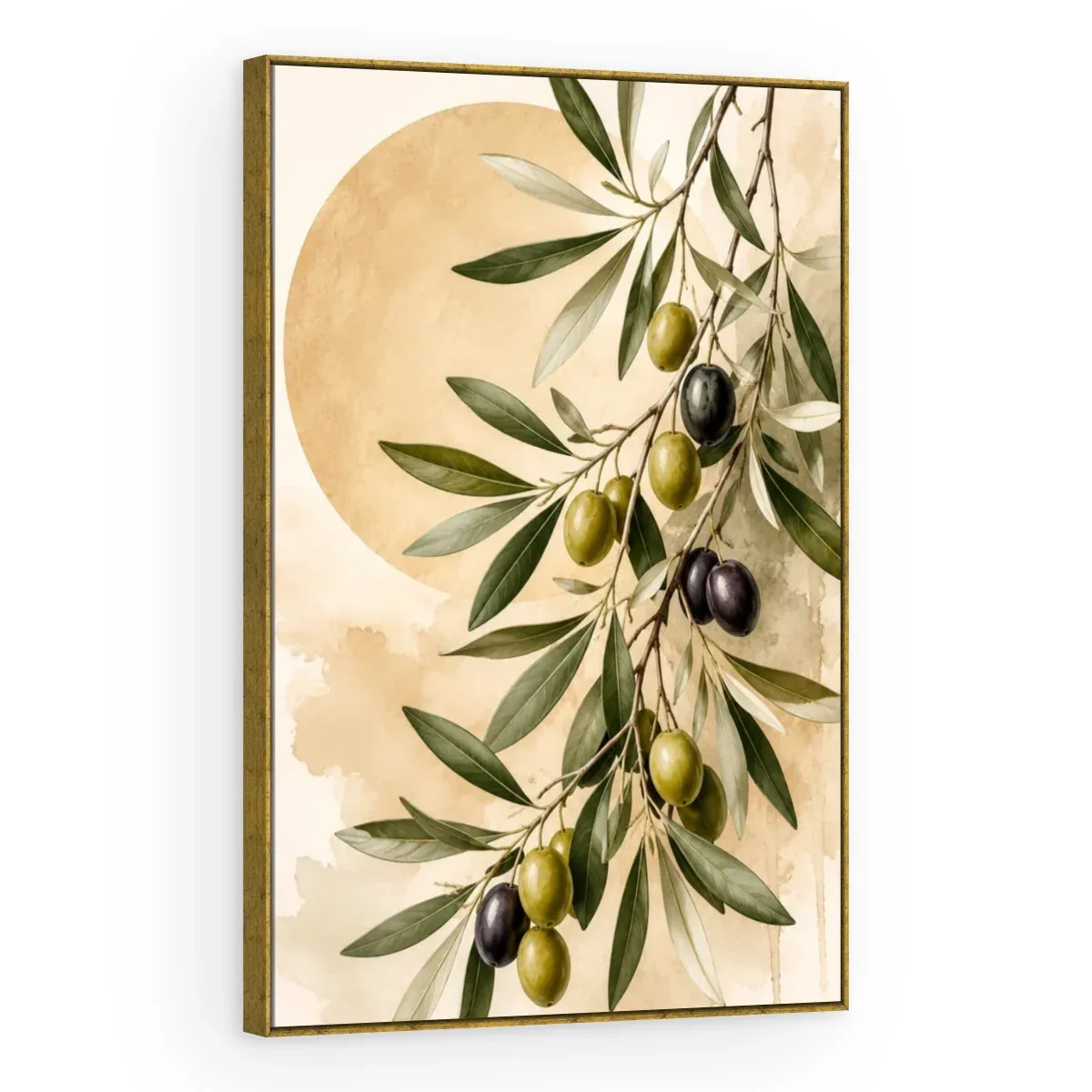 Quadro Decorativo Canvas Oliveira Dourada - FO0024