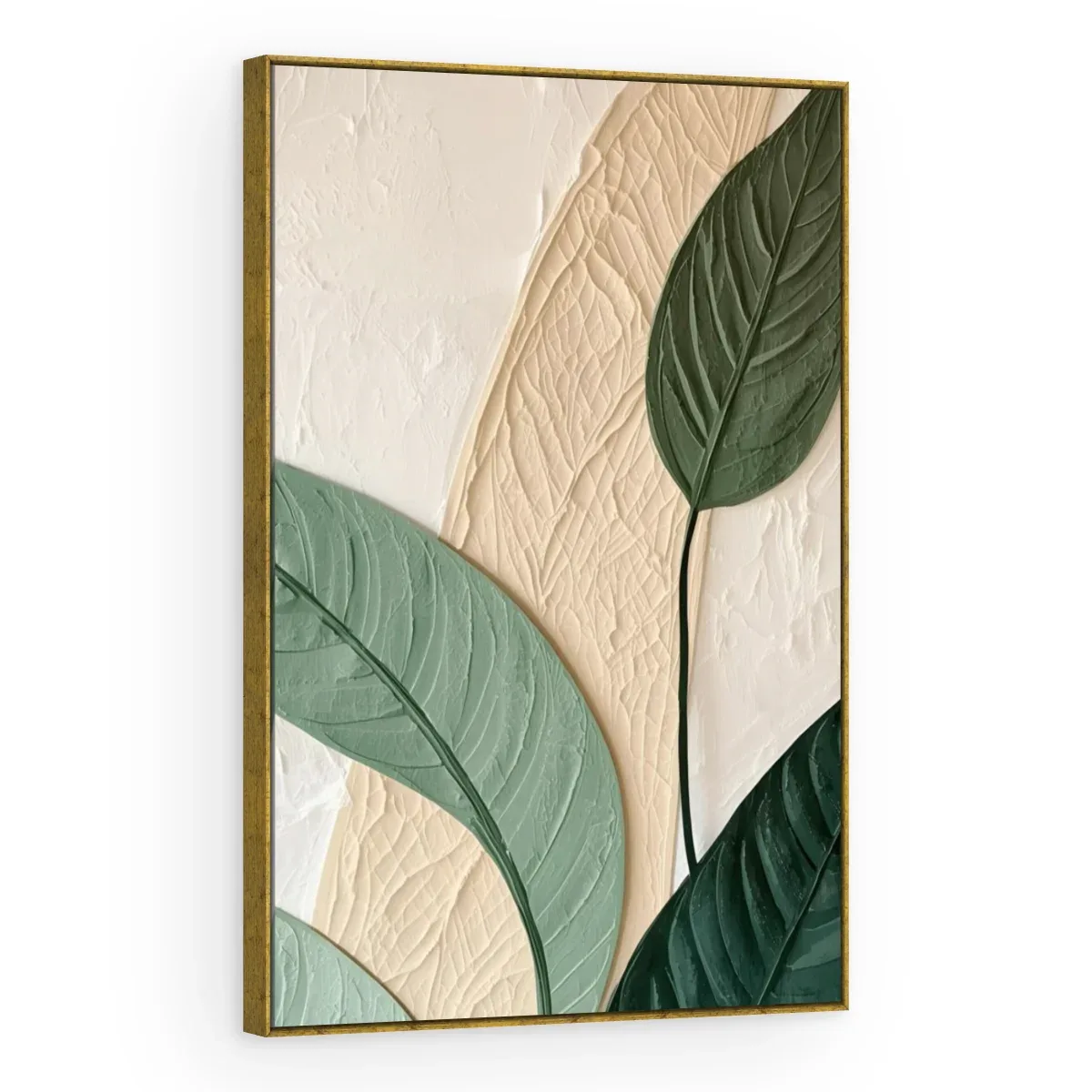 Quadro Decorativo Canvas Folhas Texturizadas - FO0025