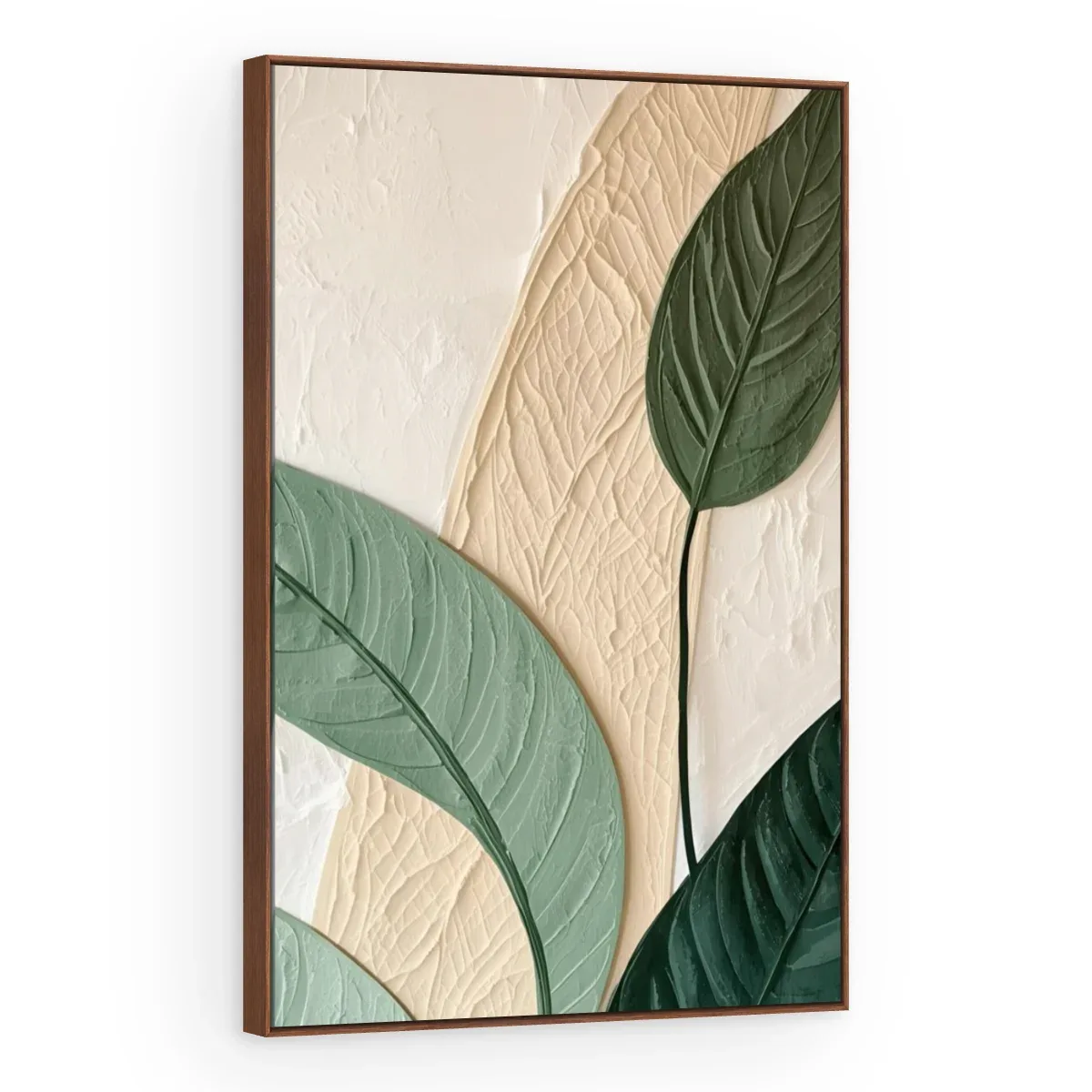 Quadro Decorativo Canvas Folhas Texturizadas - FO0025