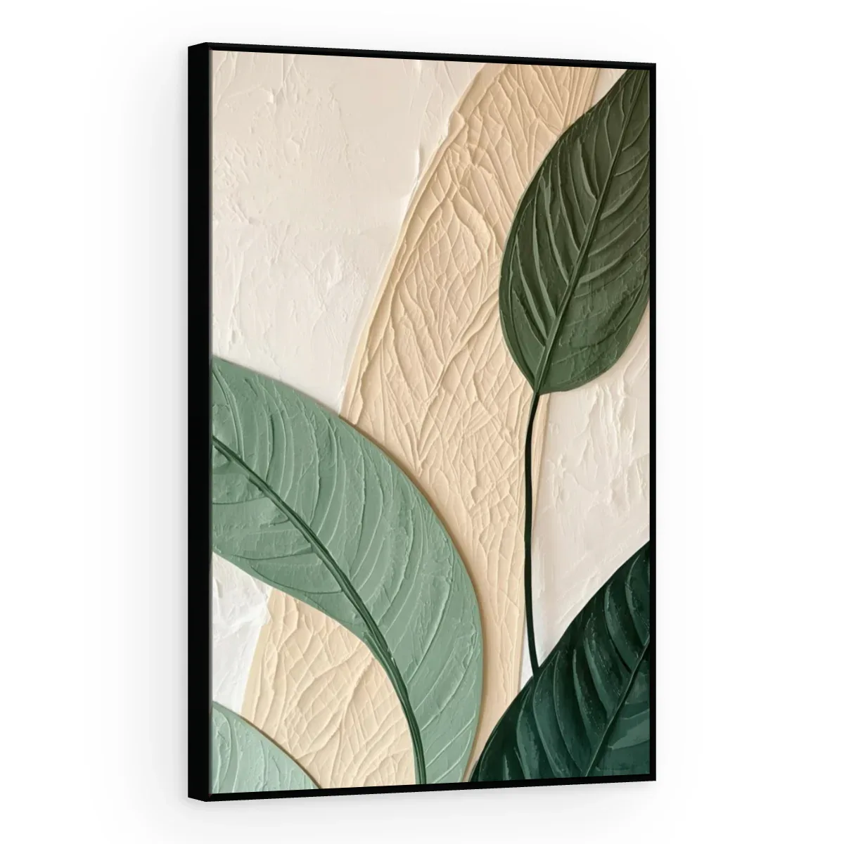 Quadro Decorativo Canvas Folhas Texturizadas - FO0025