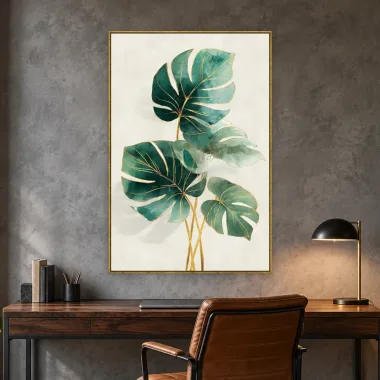 Quadro Decorativo Canvas Monstera Esmeralda - FO0027