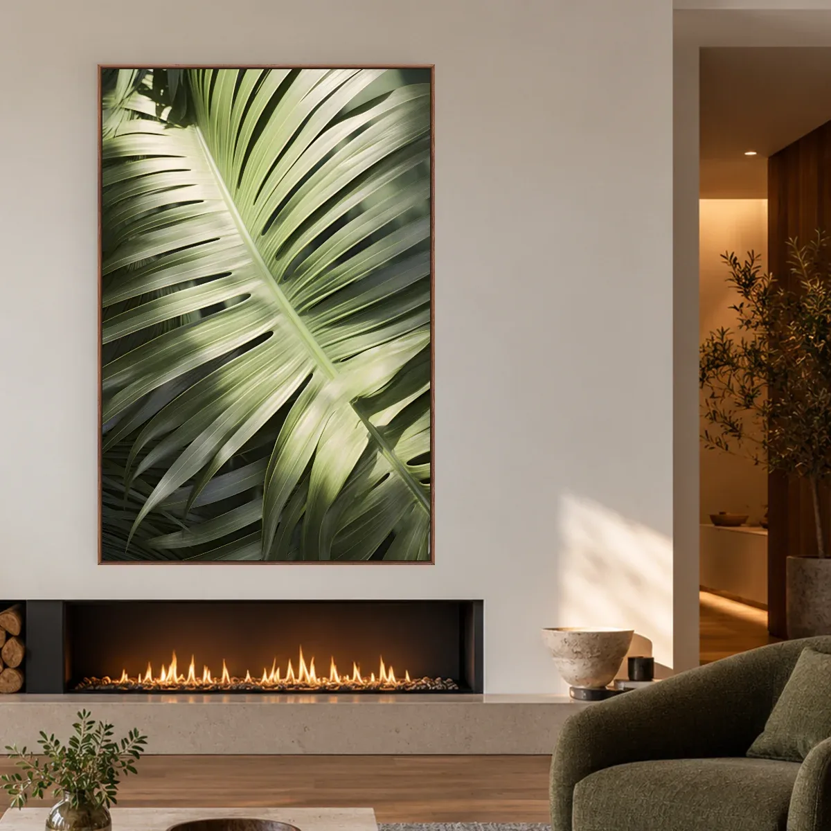 Quadro Decorativo Canvas Fronde Verde - FO0031