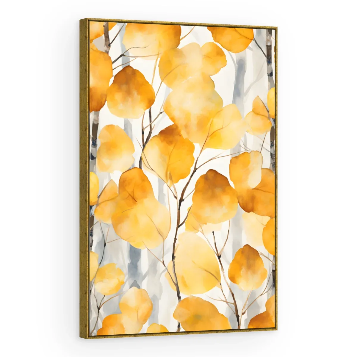 Quadro Decorativo Canvas Folhas Amarelas - FO0032