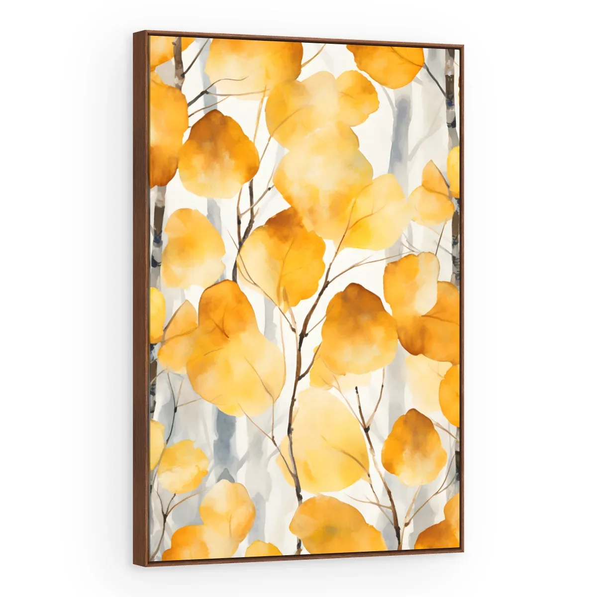 Quadro Decorativo Canvas Folhas Amarelas - FO0032