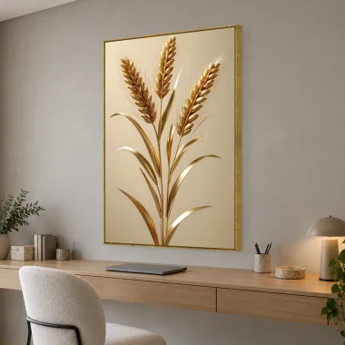 Quadro Decorativo Canvas Trigo Dourado - FO0033